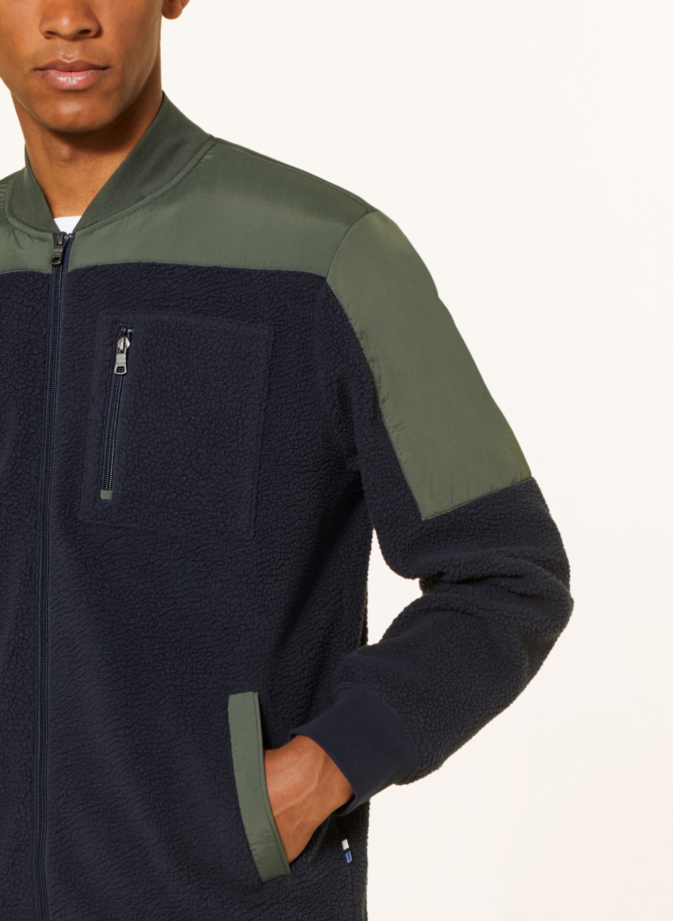 Thumbnail - Olymp Teddyfell-Blouson blau