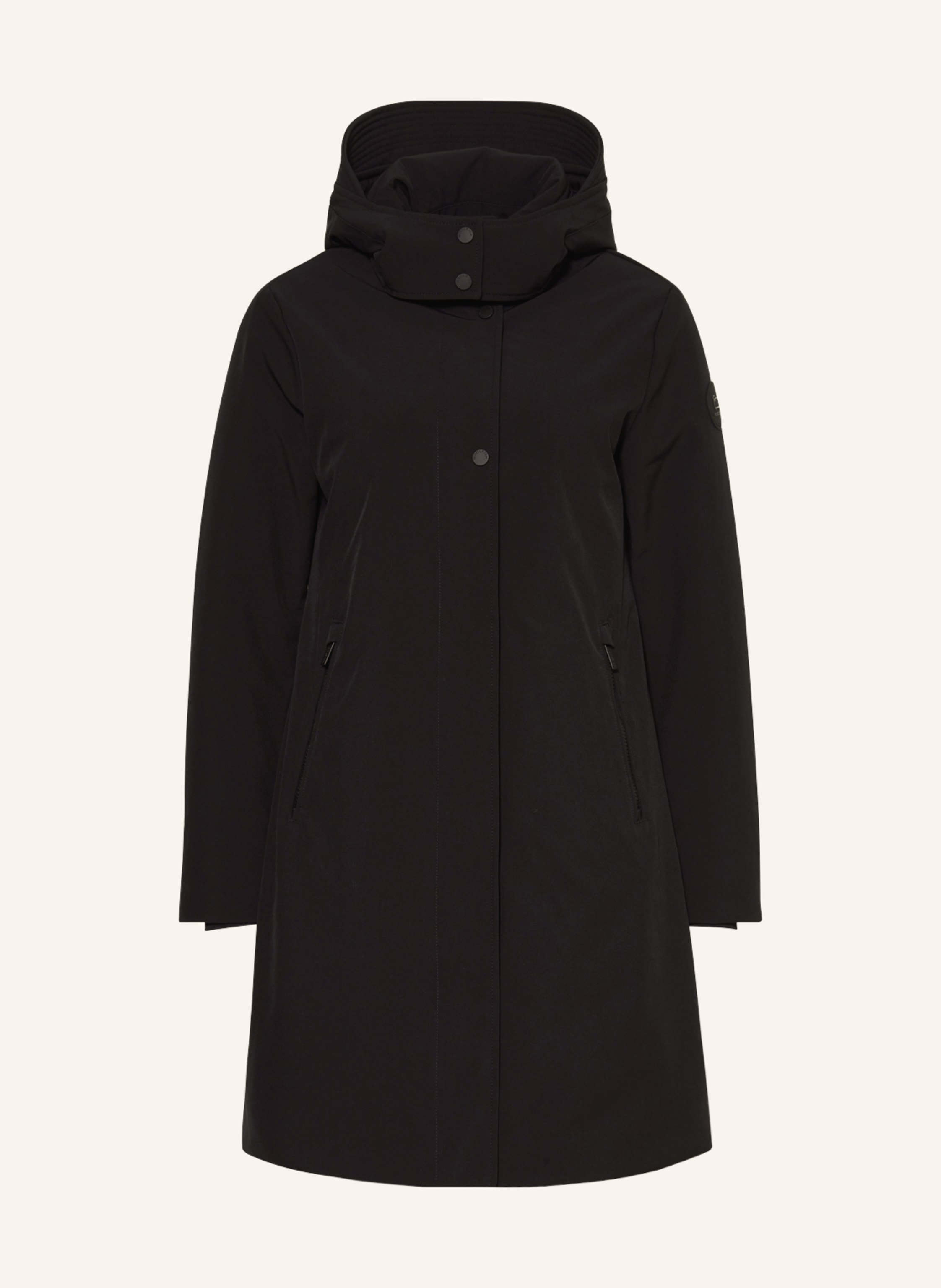 WOOLRICH Parka puchowa FIRTH z odpinanym kapturem kolor czarny