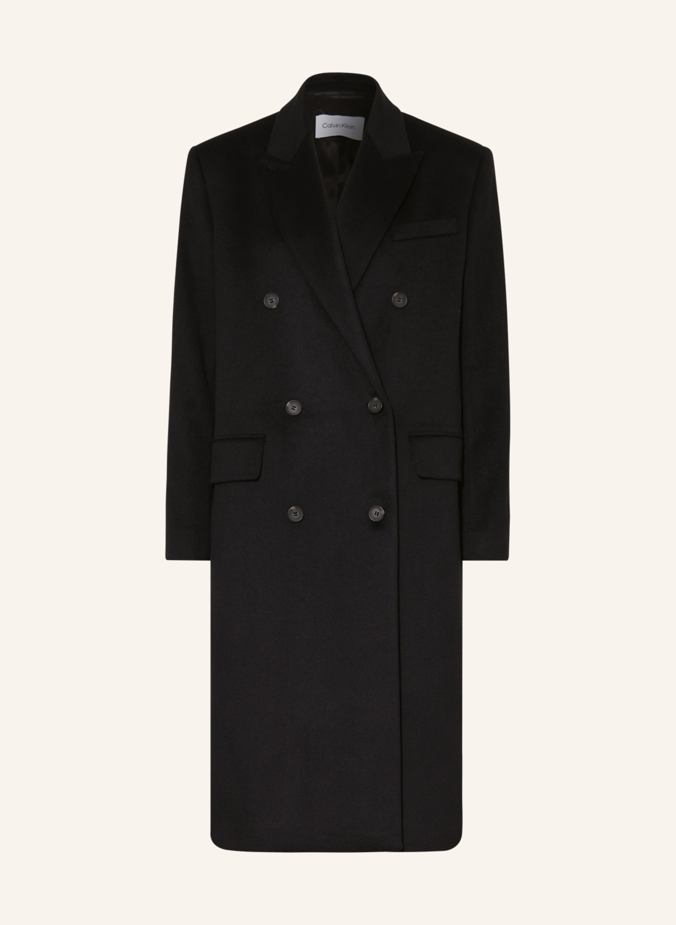 Calvin klein single deals breasted wool coat