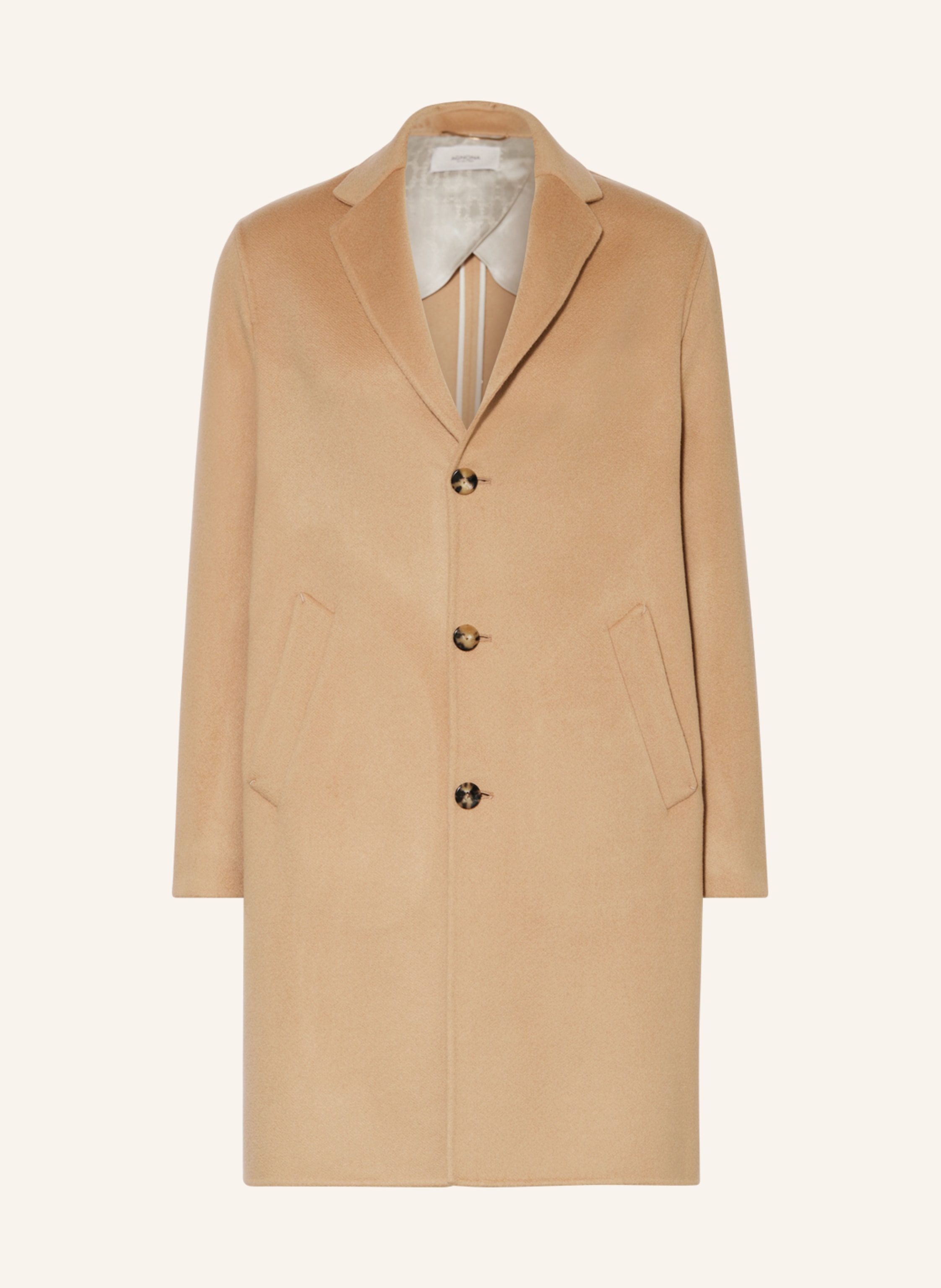 AGNONA Cashmere coat in camel