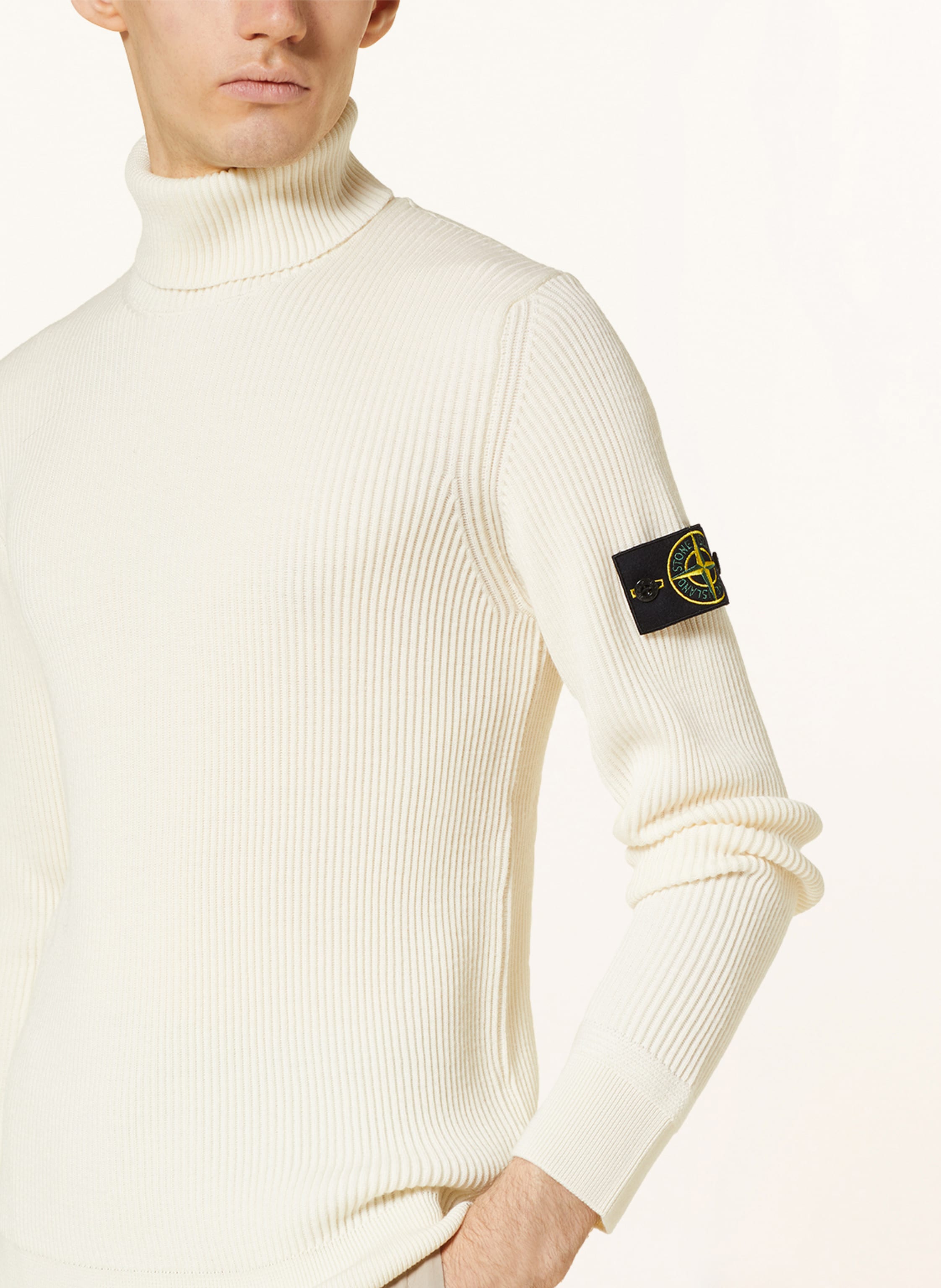 Thumbnail - Stone Island Rollkragenpullover weiss