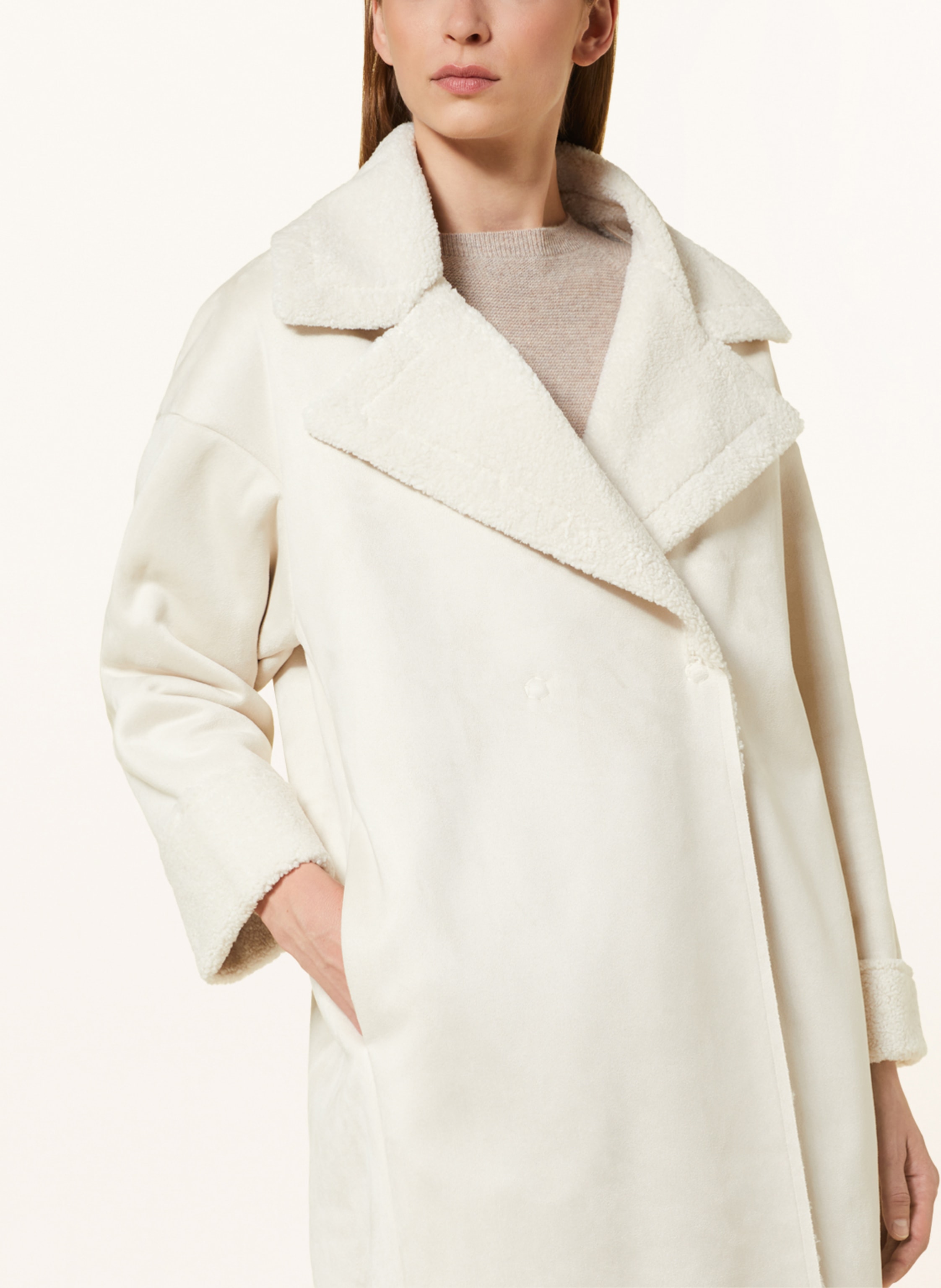 Thumbnail - Darling Harbour Mantel In Lederoptik weiss