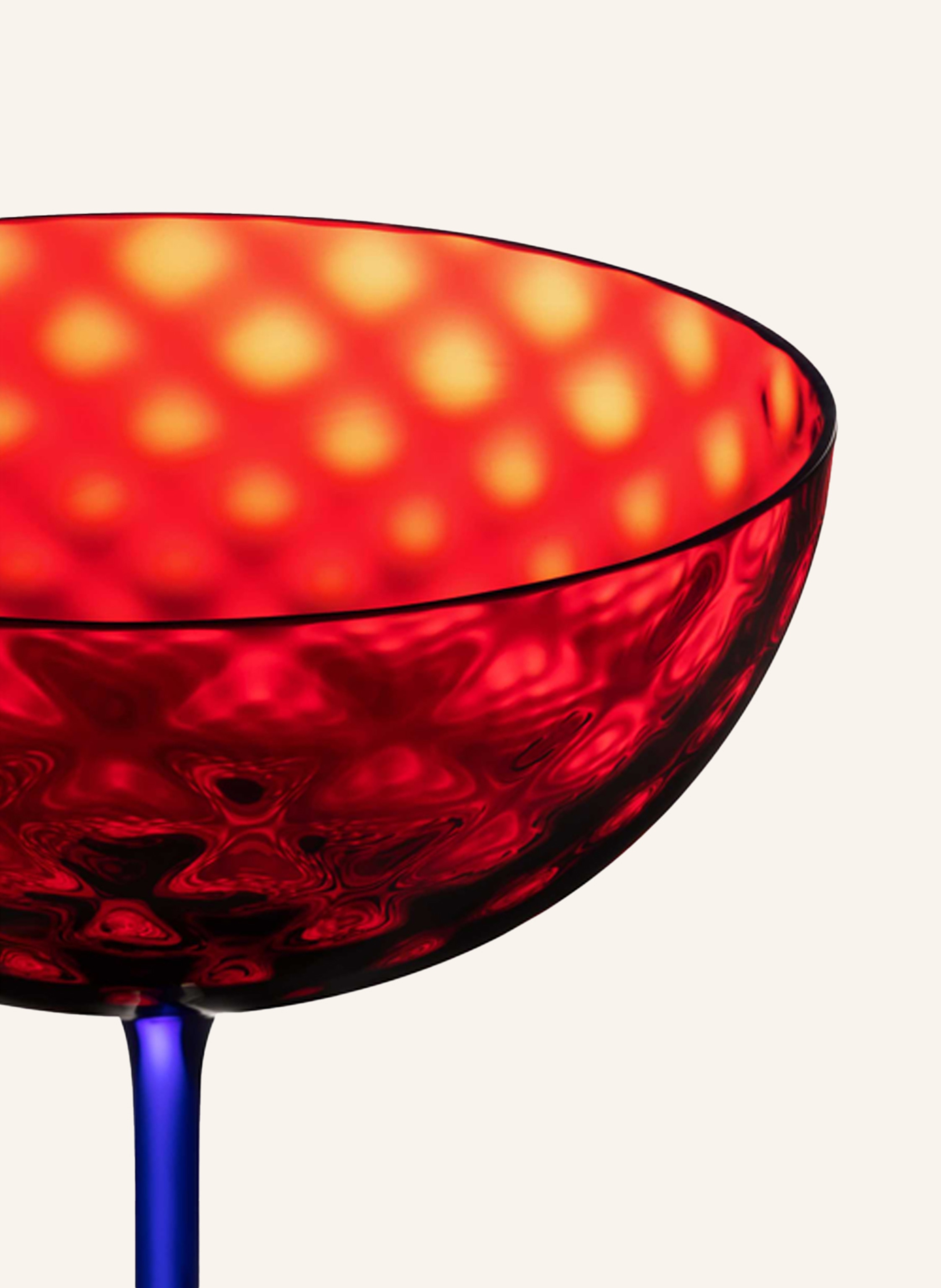 Thumbnail - Dolce & Gabbana Casa Champagnerglas Carretto rot