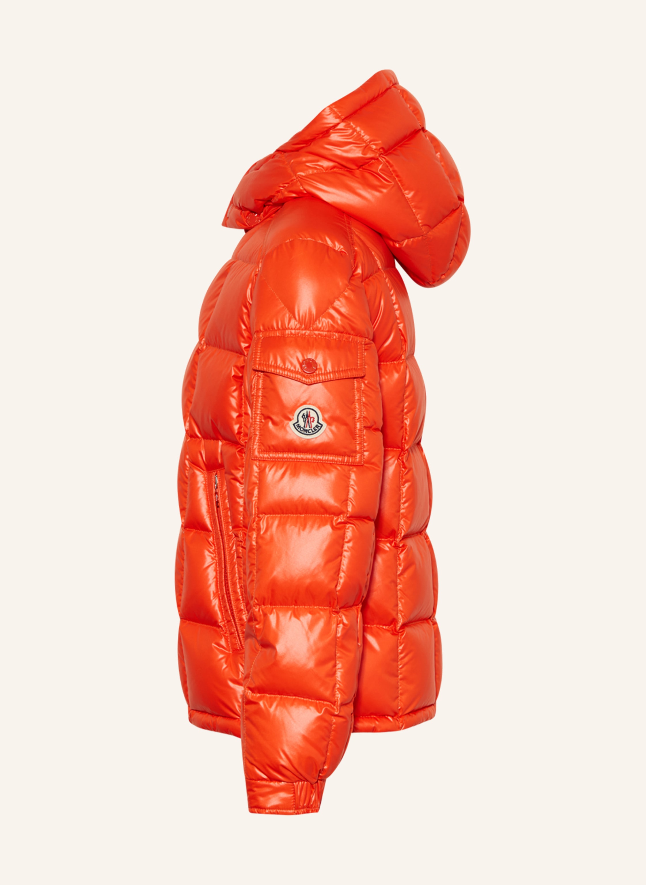 Thumbnail - Moncler Enfant Daunenjacke Jeff Mit Abnehmbarer Kapuze orange