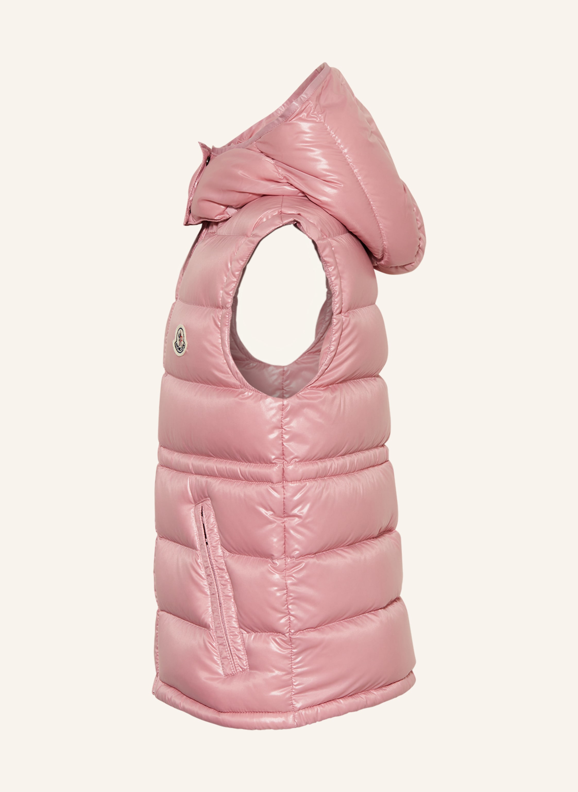 Thumbnail - Moncler Enfant Daunenweste Ania Mit Abnehmbarer Kapuze pink