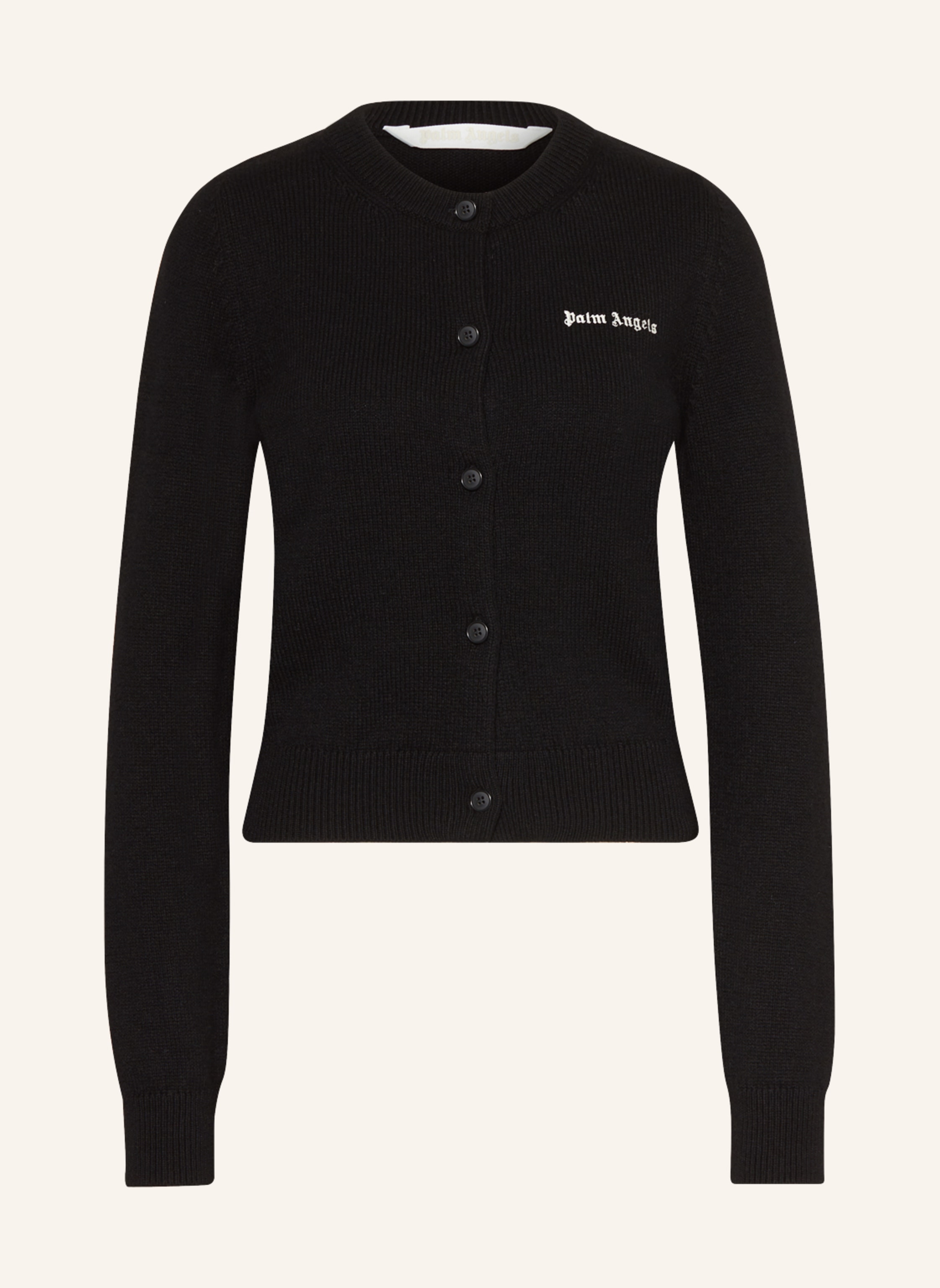 Palm Angels Cardigan in black/ white