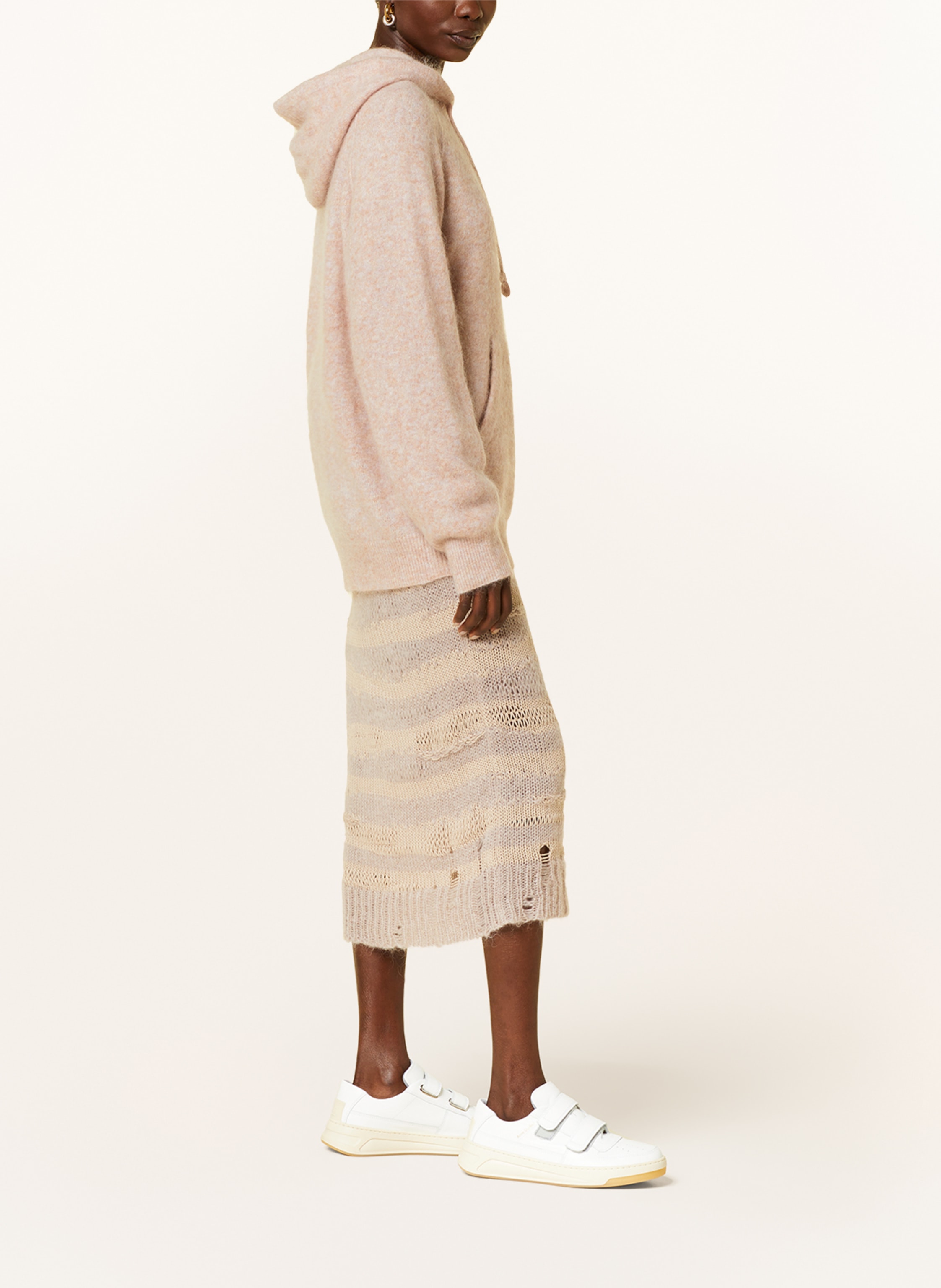 Thumbnail - Acne Studios Strick-Hoodie Mit Mohair pink