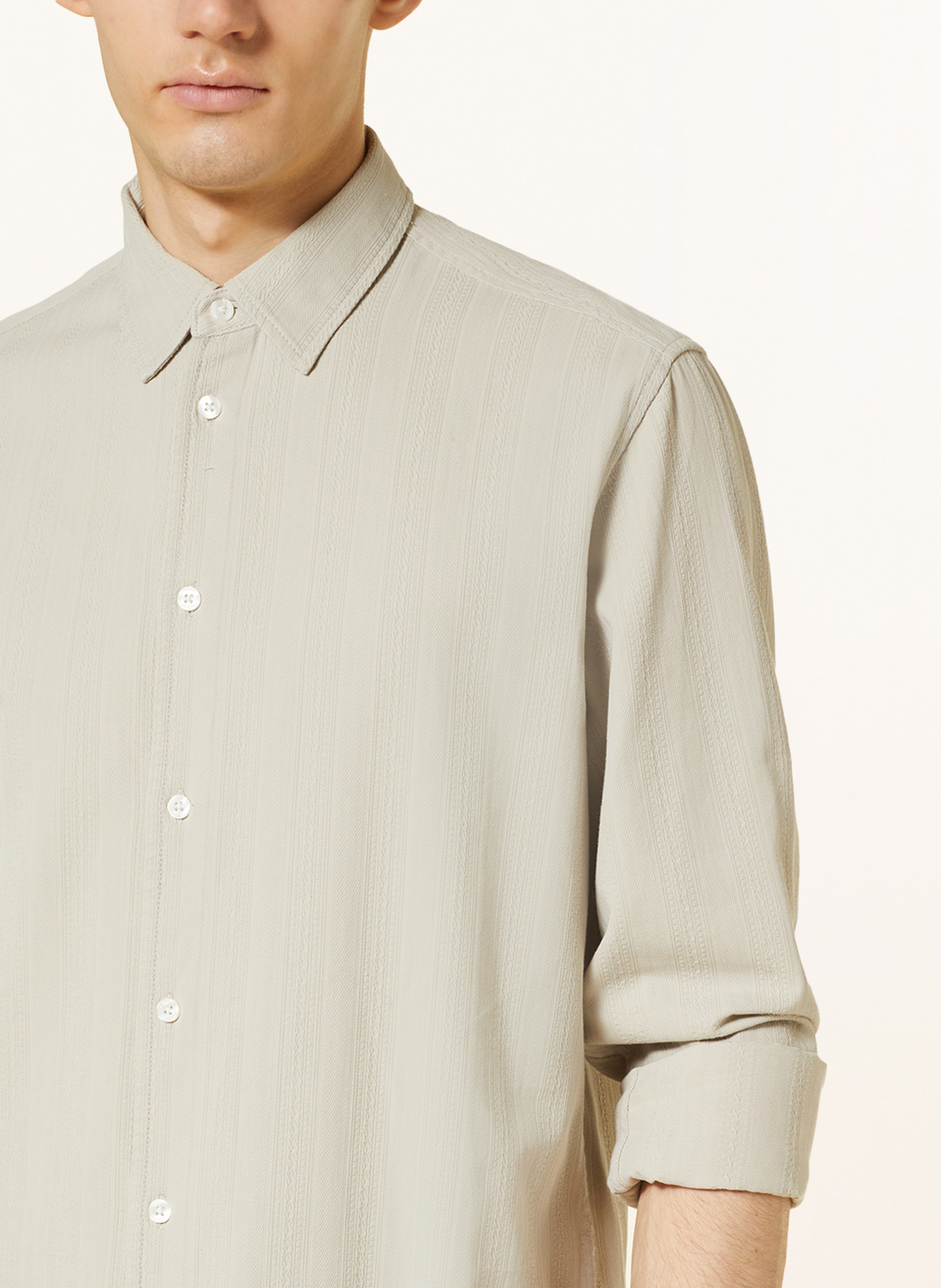 Thumbnail - Samsøe  Samsøe Hemd Liam Comfort Fit beige