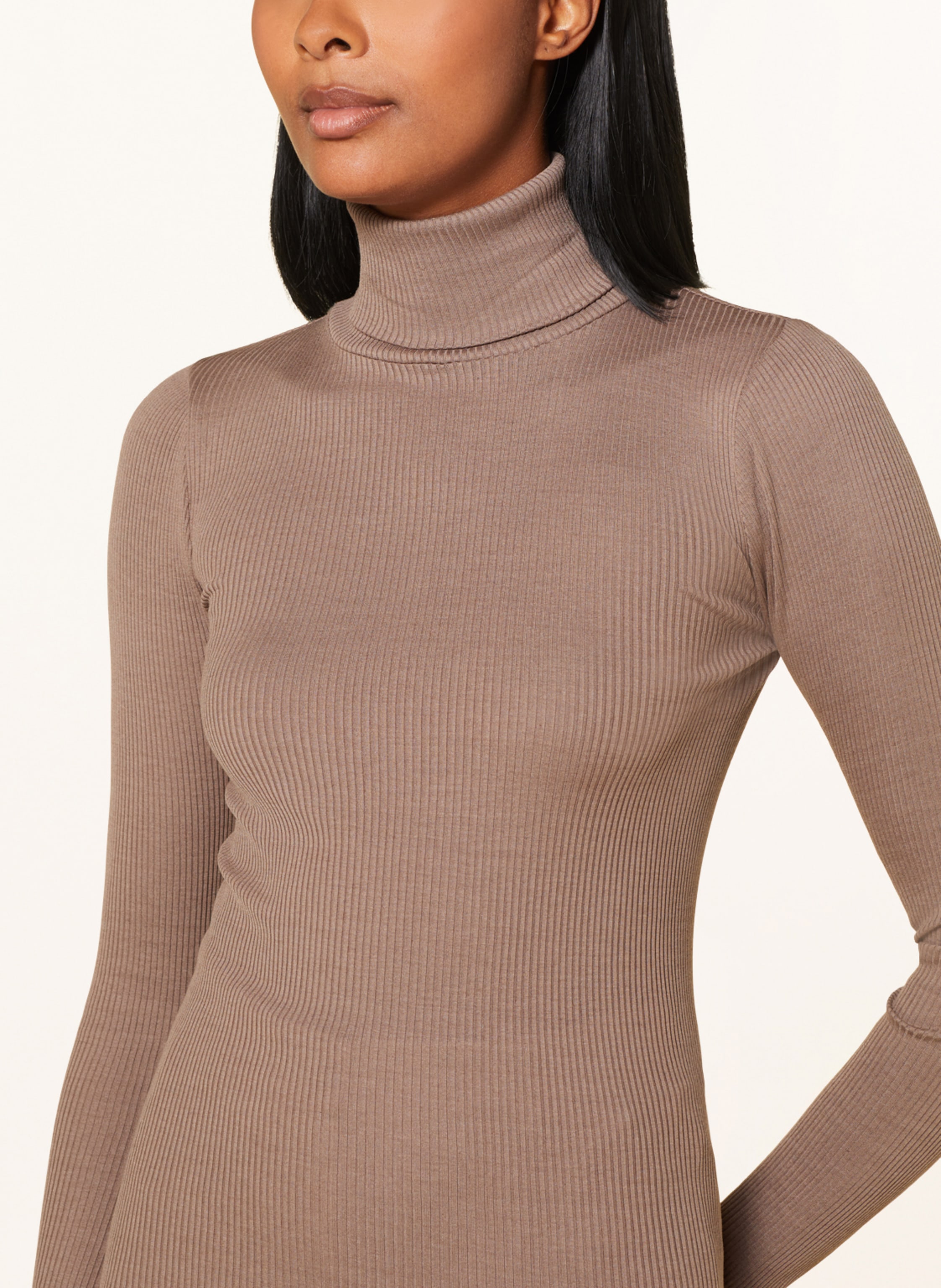 Thumbnail - Rosemunde Rollkragenshirt Babette Aus Seide beige