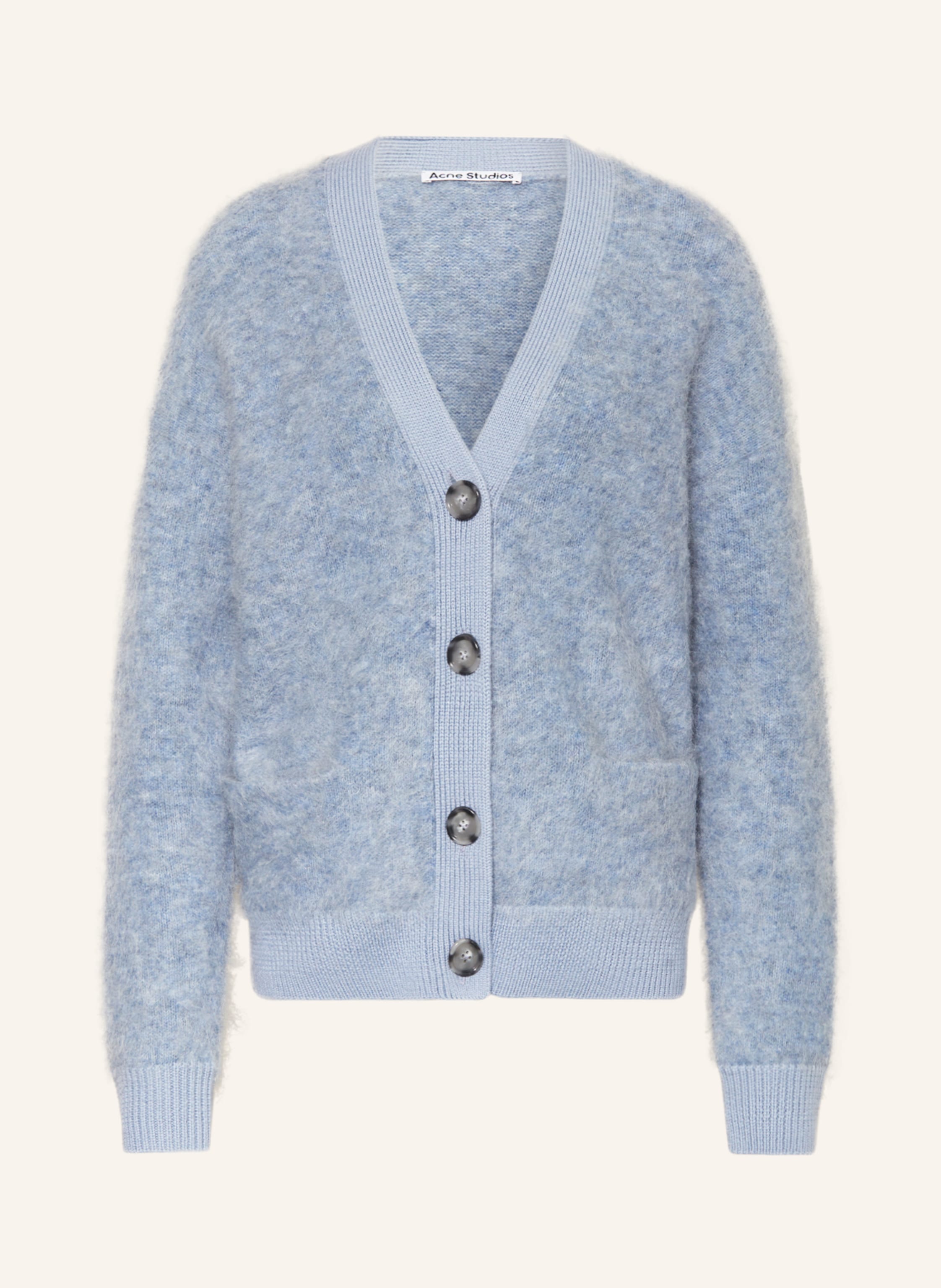 Acne Studios Cardigan with mohair in light blue