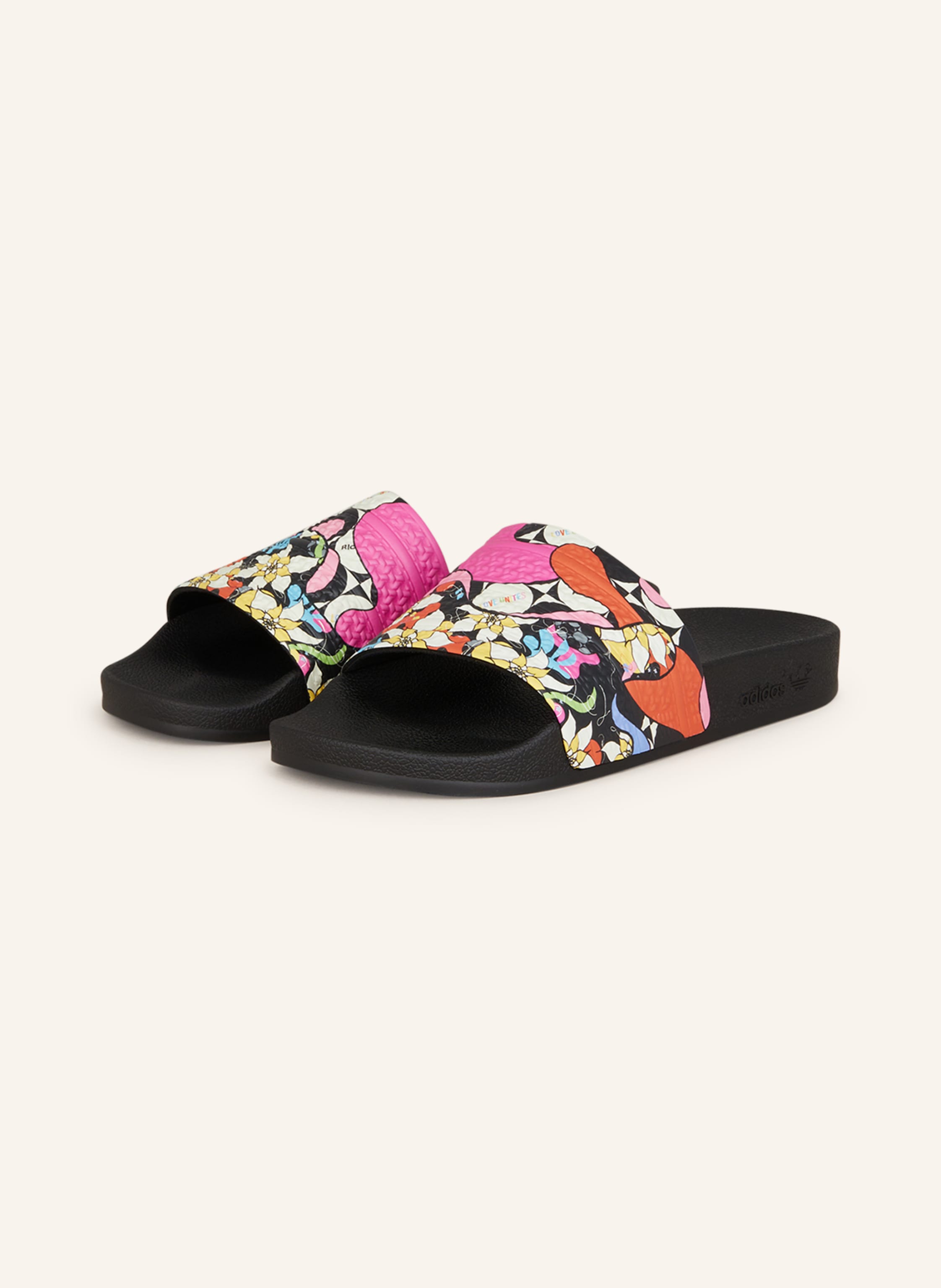 Adidas floral sliders top