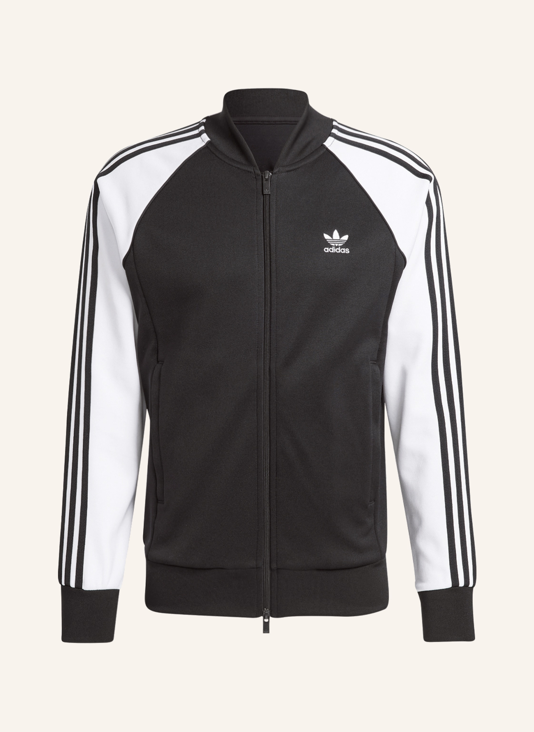 adidas Originals Training jacket ADICOLOR white ORIGINALS CLASSICS in black/ SST