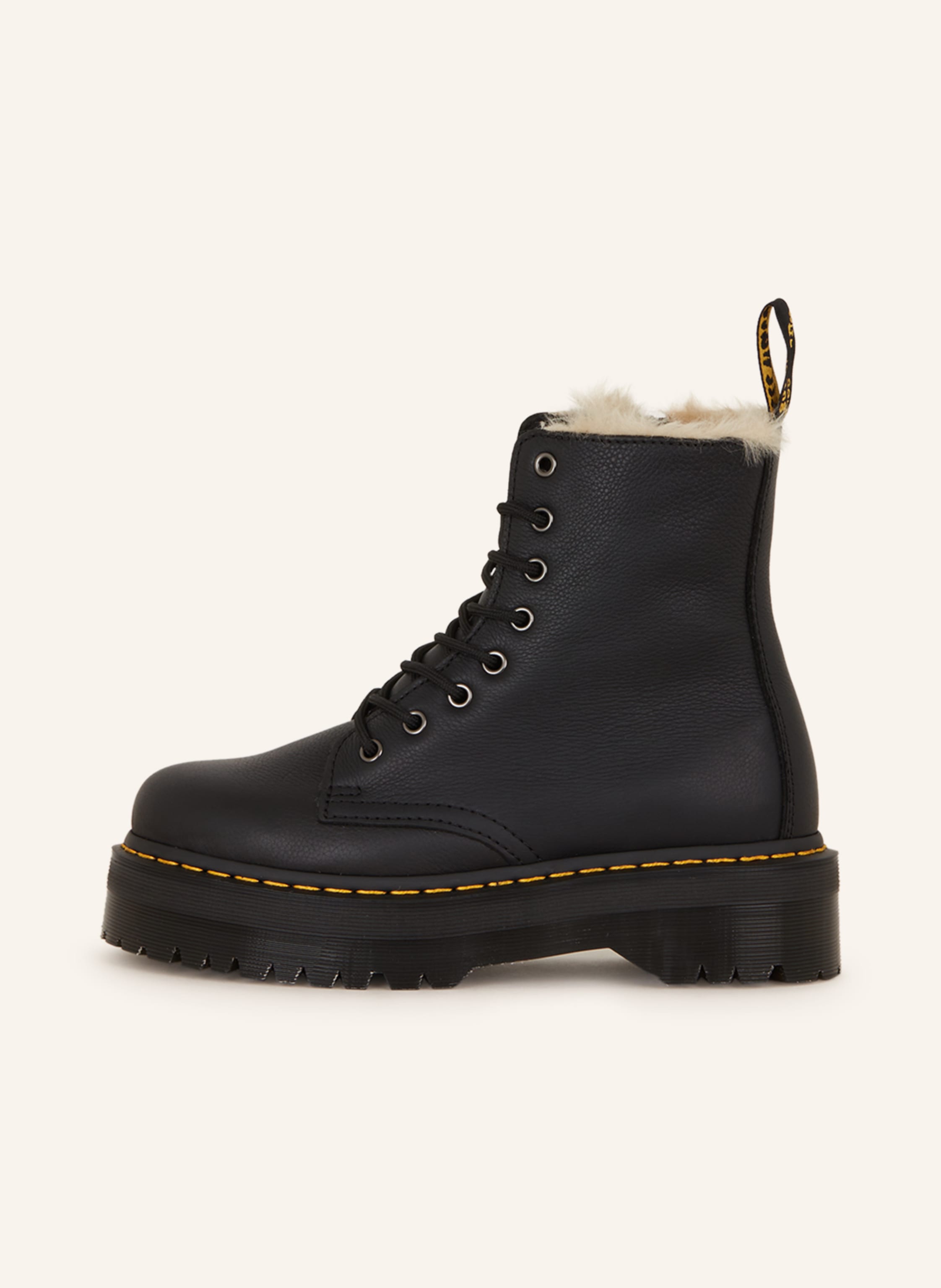 Thumbnail - Dr. Martens Schnürboots Jadon Mit Kunstfell schwarz