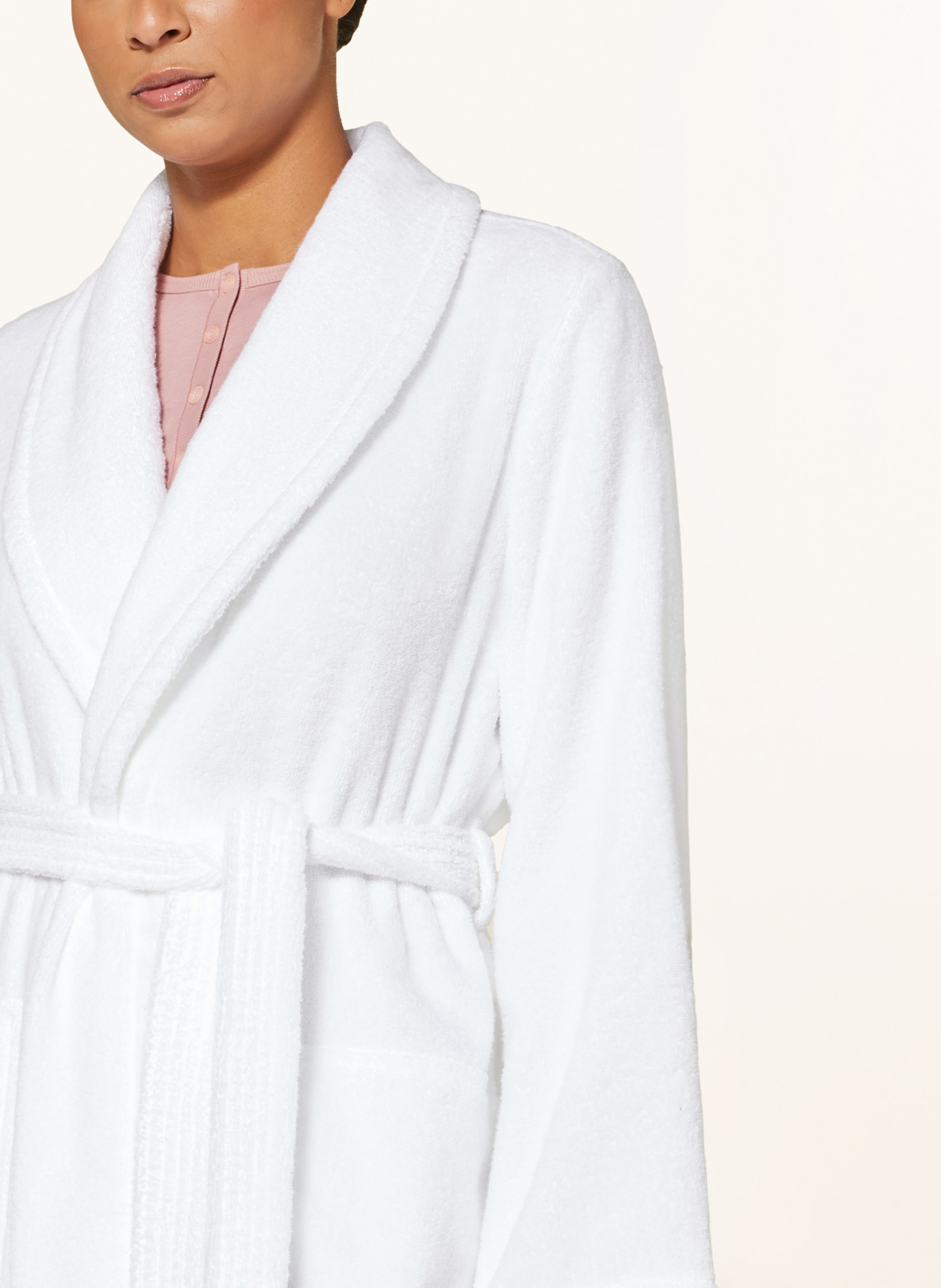 Thumbnail - Weseta Switzerland Damen-Bademantel weiss