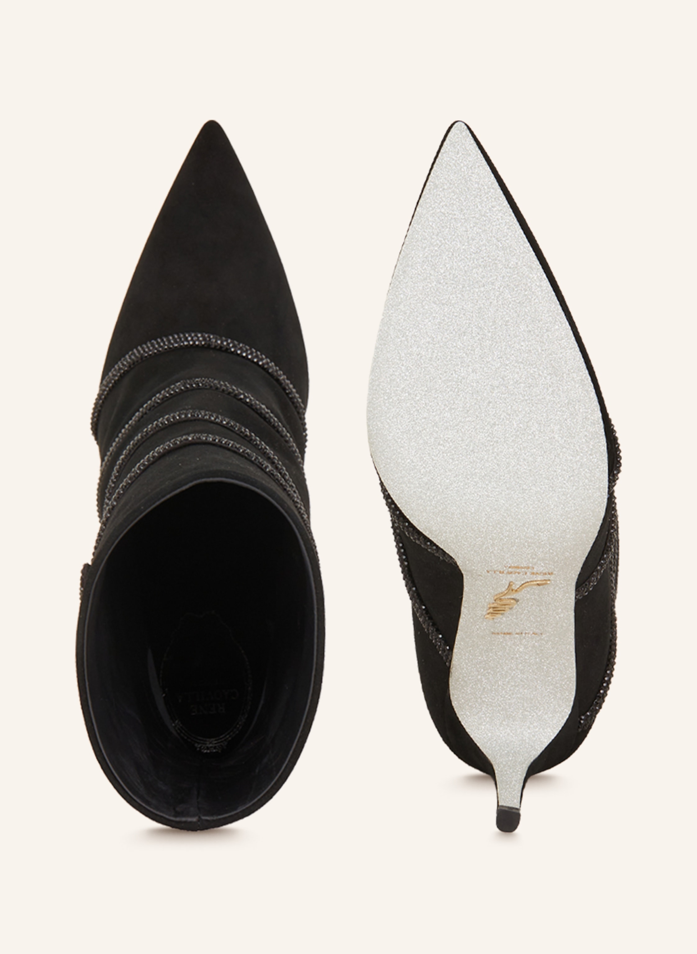 Thumbnail - Rene Caovilla Stiefeletten Mit Schmucksteinen schwarz