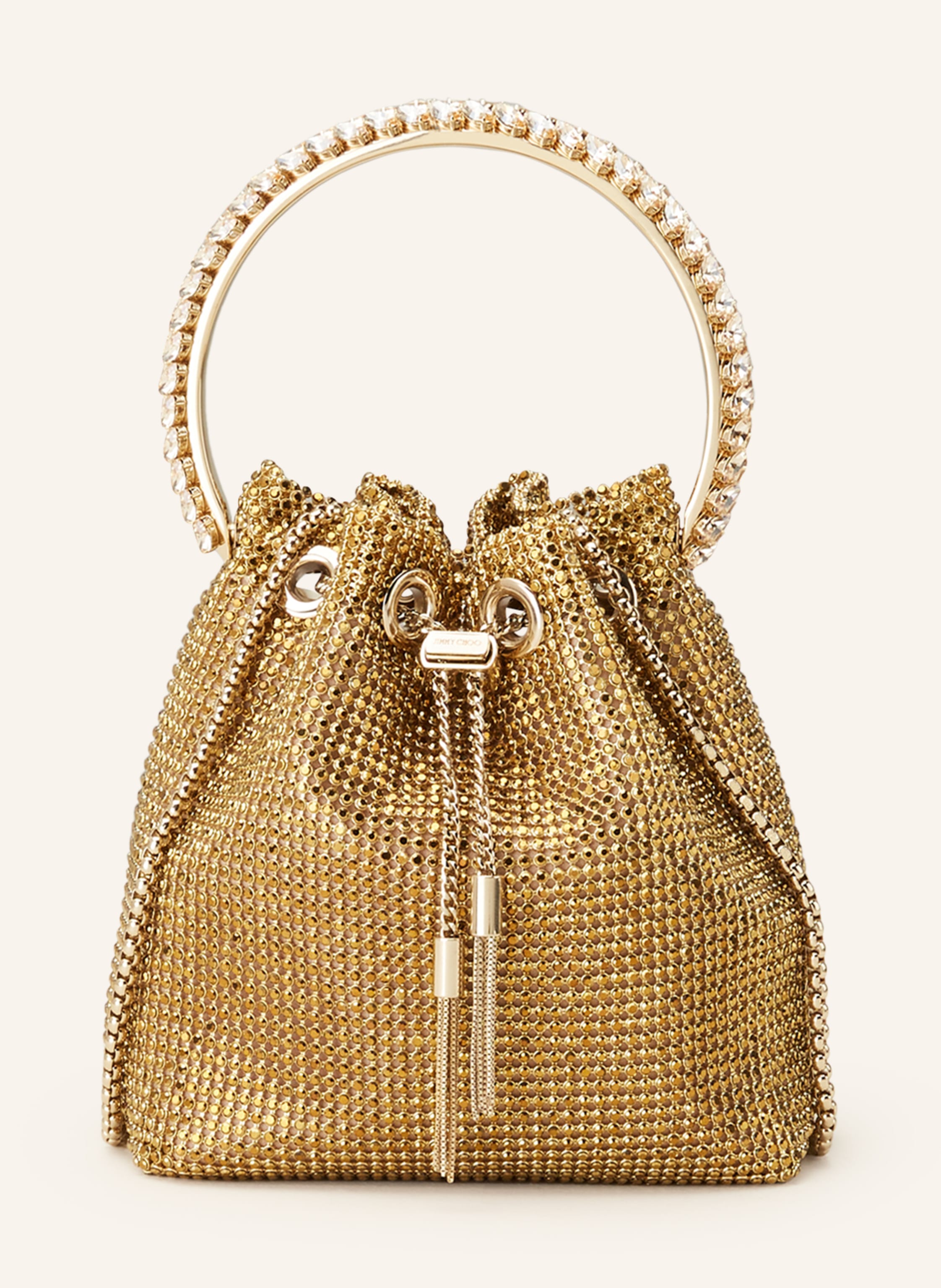 Jimmy Choo Jimmy Choo Beuteltasche Bon Bon Mit Schmucksteinen gold in GOLD