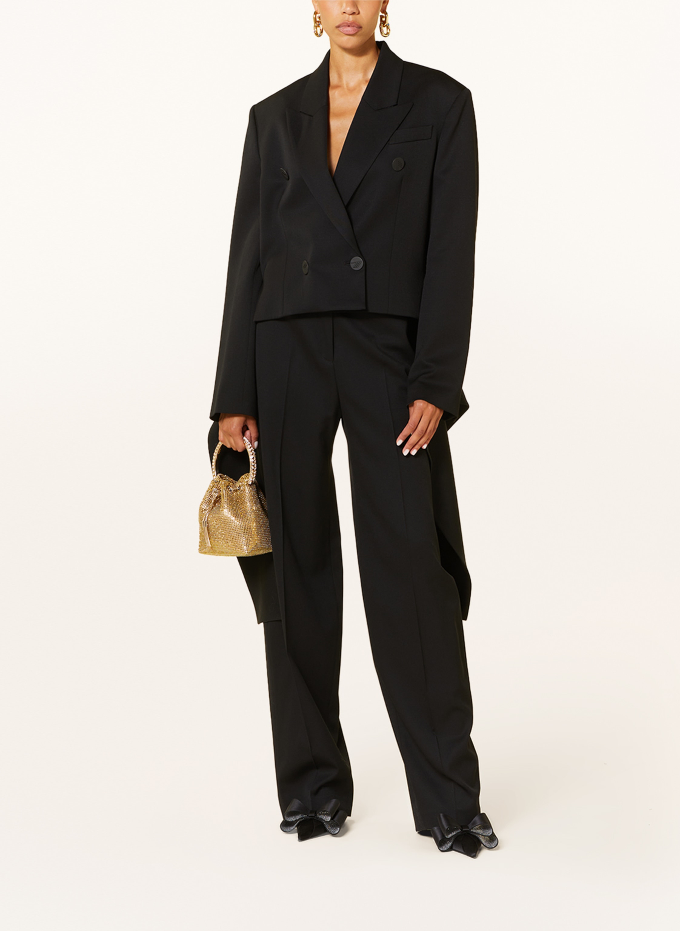 Thumbnail - Jimmy Choo Beuteltasche Bon Bon Mit Schmucksteinen gold