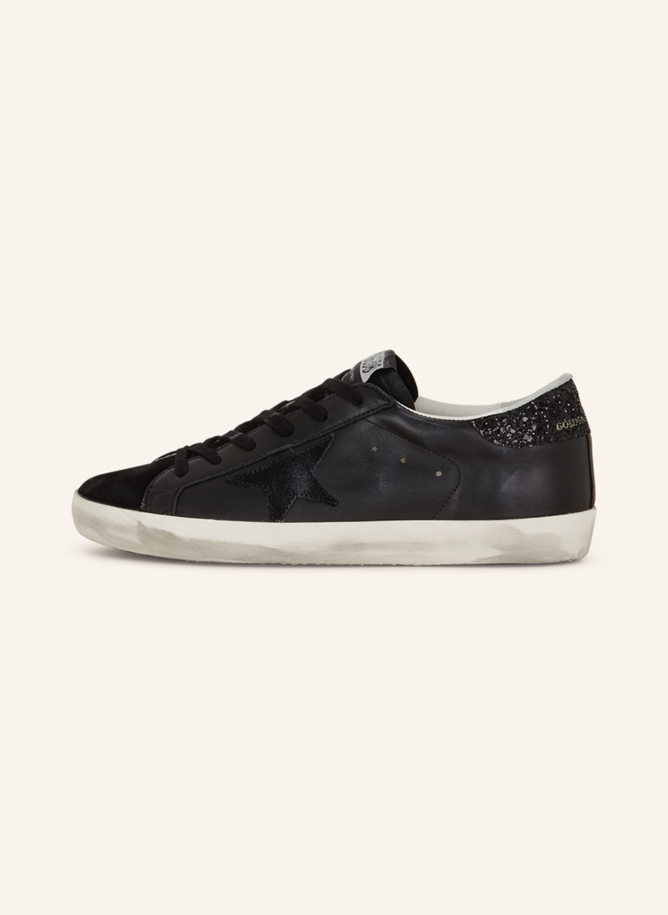 Thumbnail - Golden Goose Sneaker Super-Star Mit Pailletten schwarz
