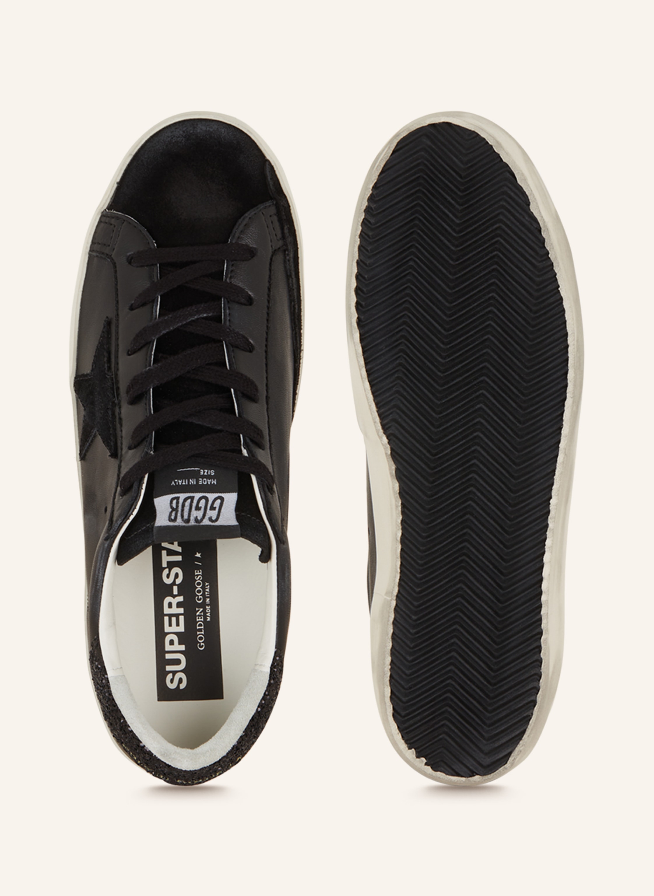 Thumbnail - Golden Goose Sneaker Super-Star Mit Pailletten schwarz
