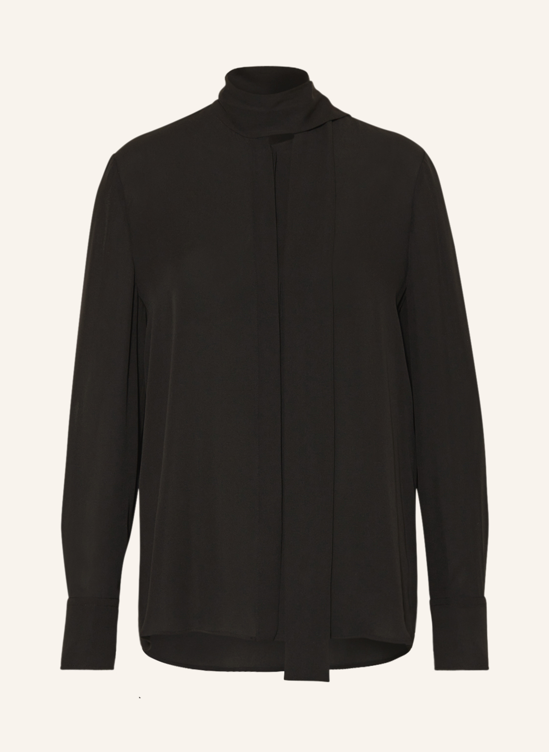 VALENTINO Bow tie blouse in silk in black