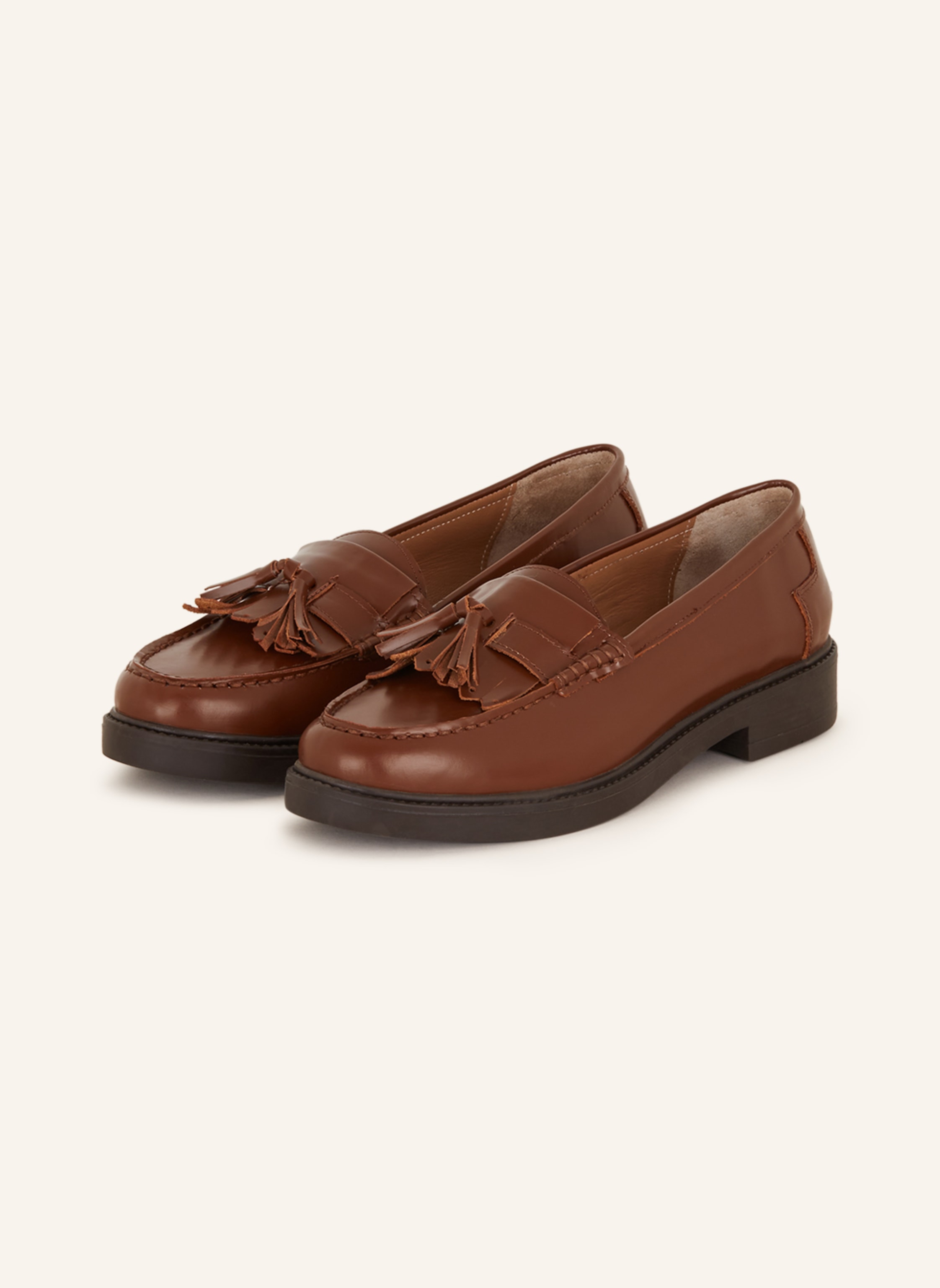 Leather tassel loafers discount womens