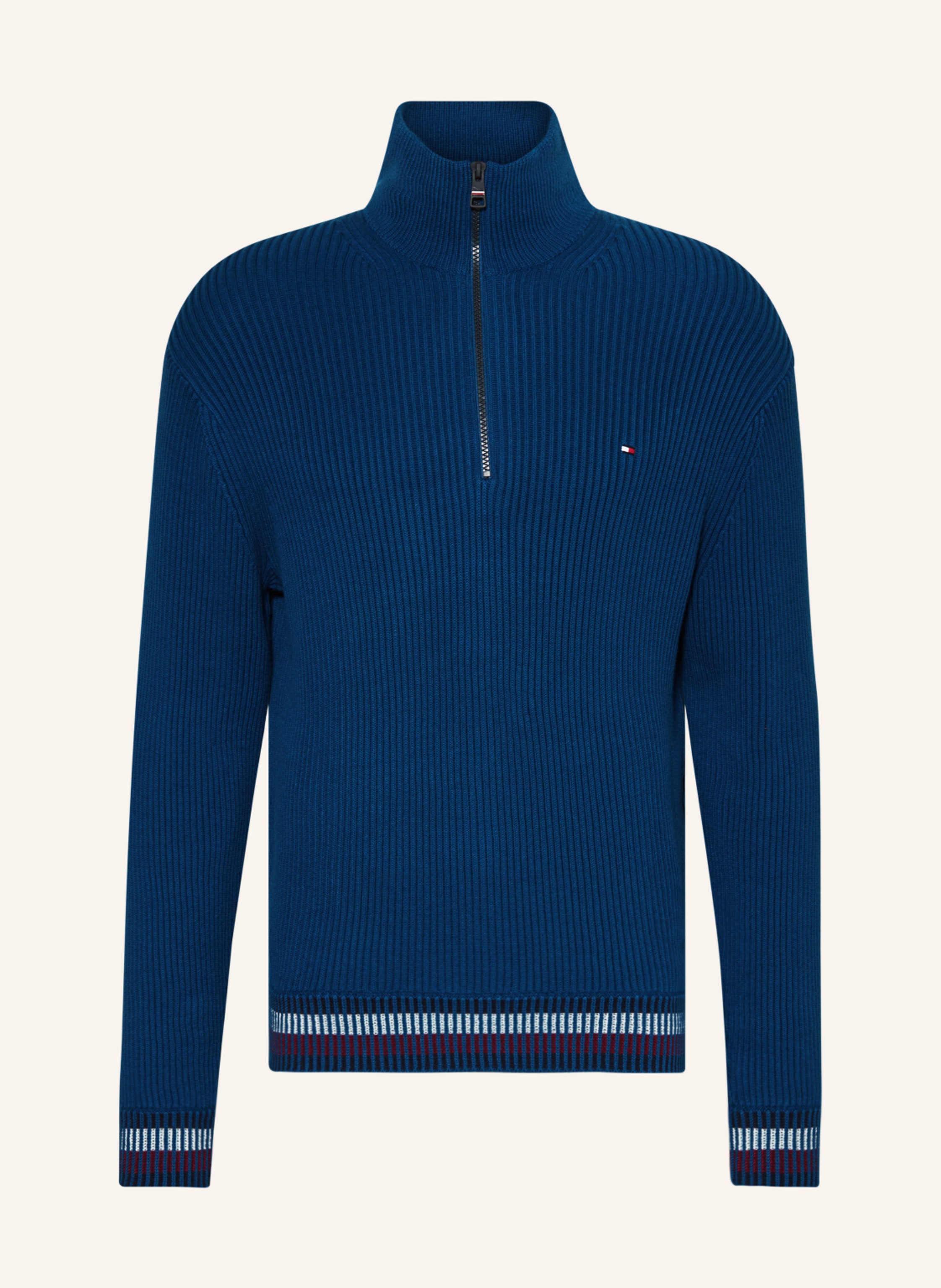 TOMMY HILFIGER Half zip sweater in blue