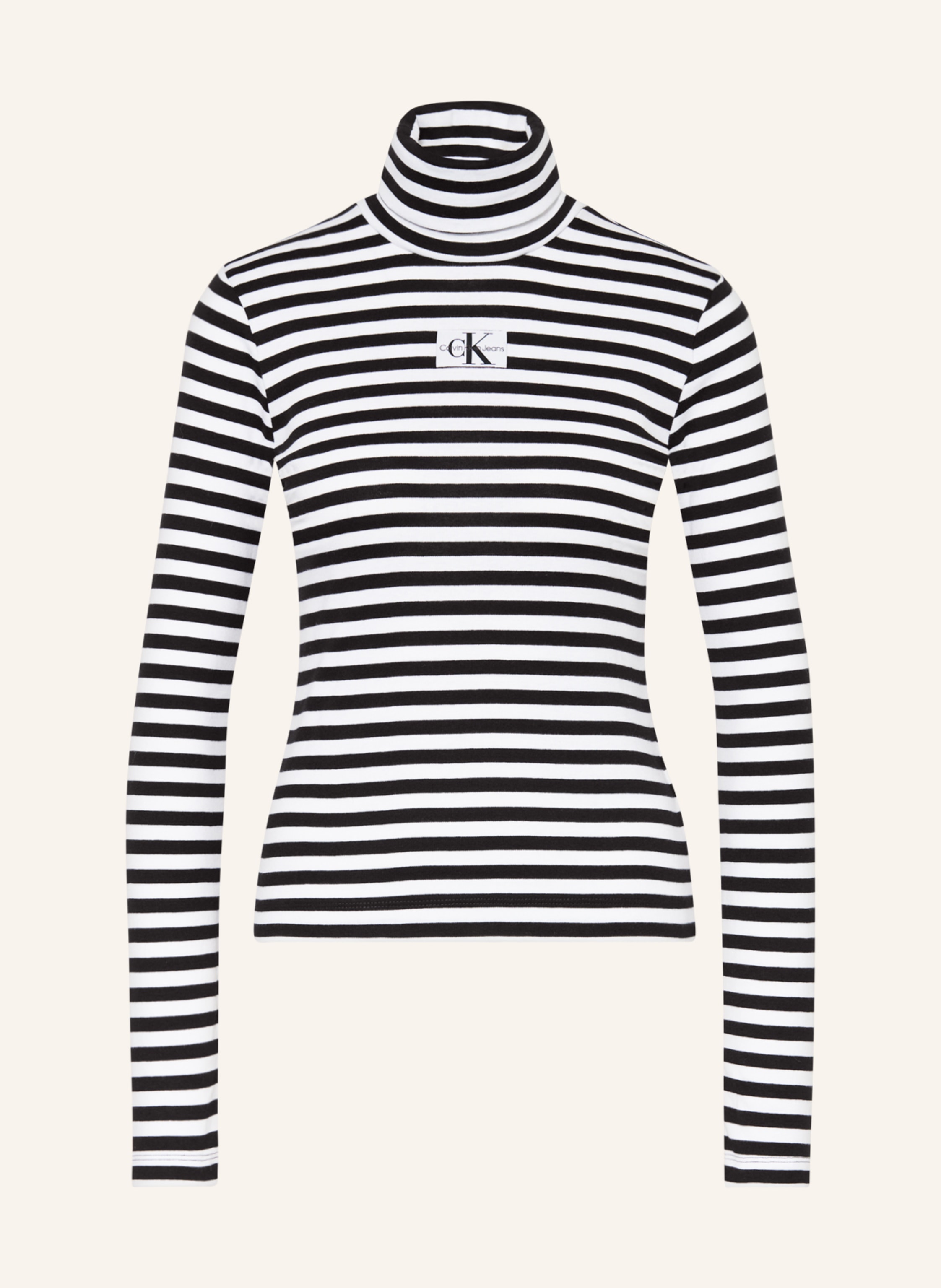 Calvin Klein Jeans Turtleneck shirt in black white
