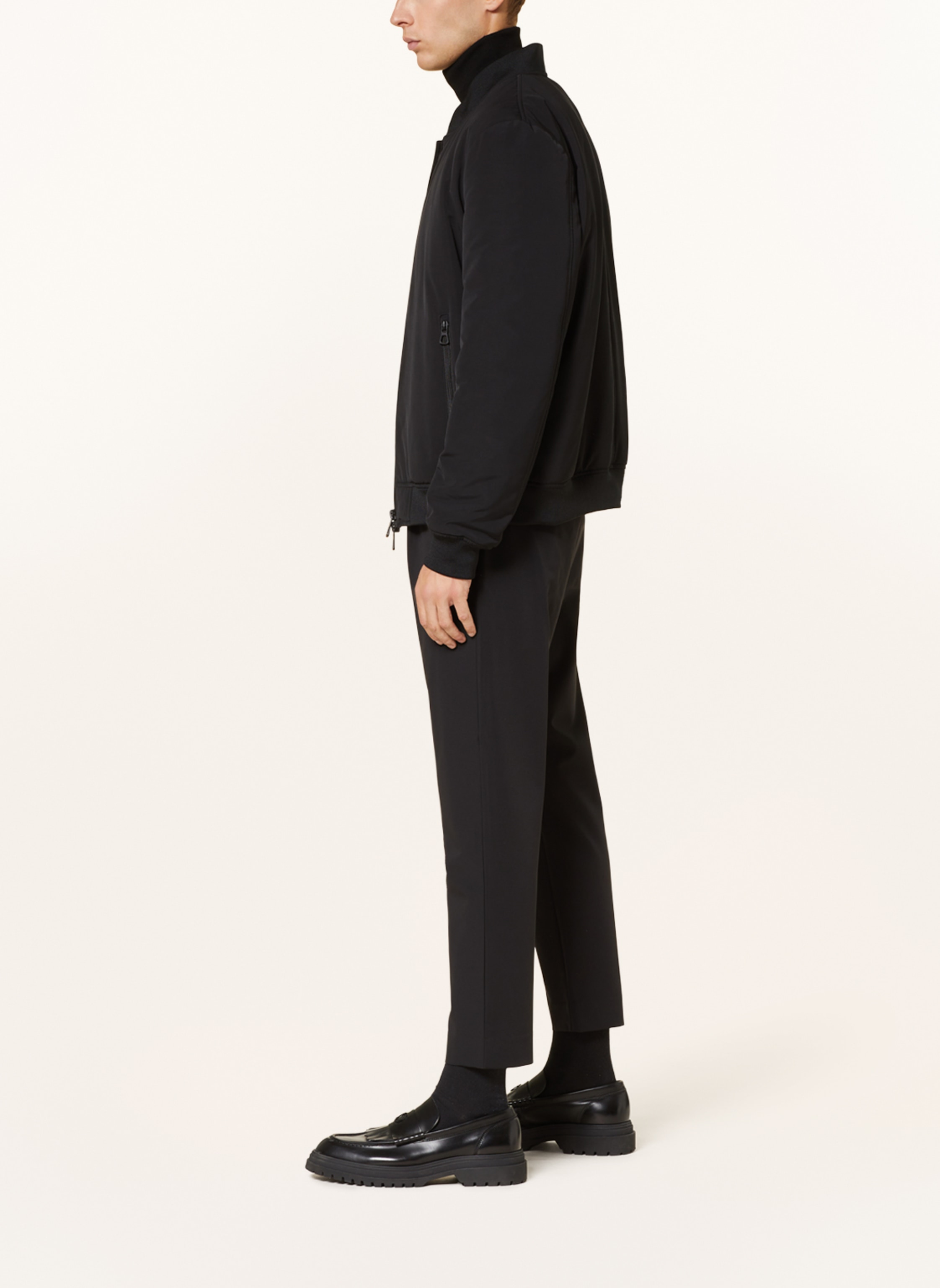 Thumbnail - Paul Chino Cropped Tapered Fit schwarz