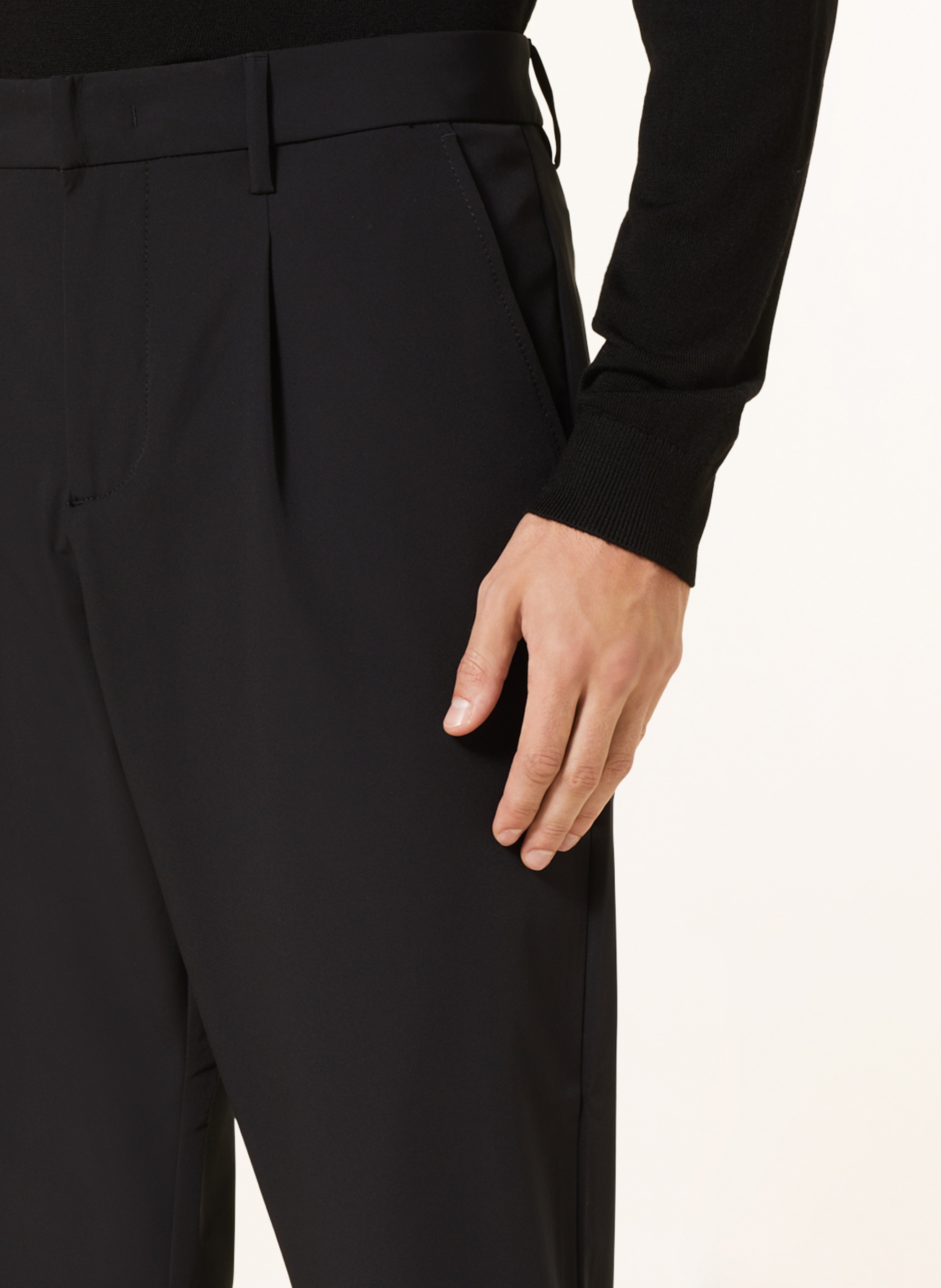 Thumbnail - Paul Chino Cropped Tapered Fit schwarz