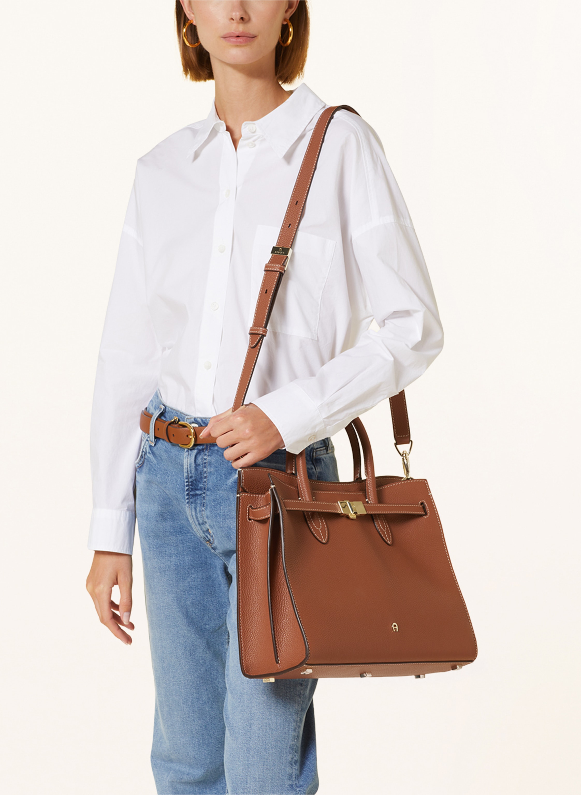 Thumbnail - Aigner Handtasche Farah Large braun