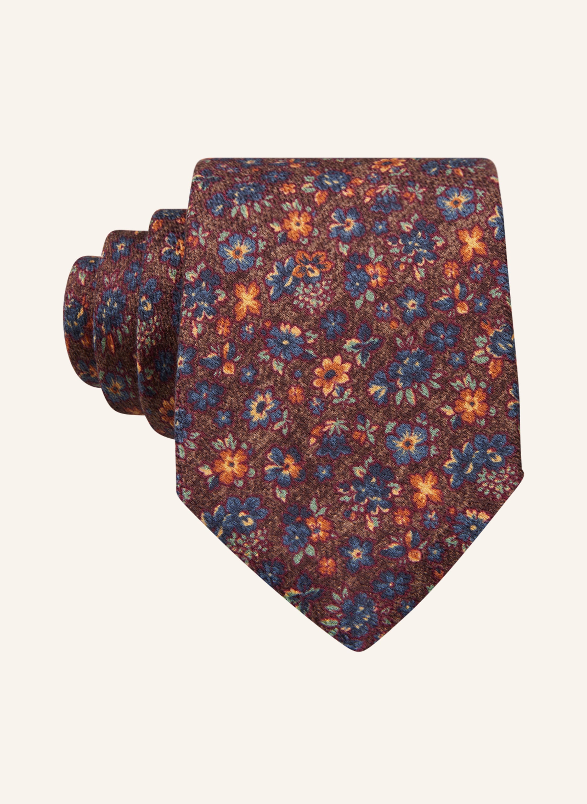 Krawatte PAUL blau/ braun/ in orange