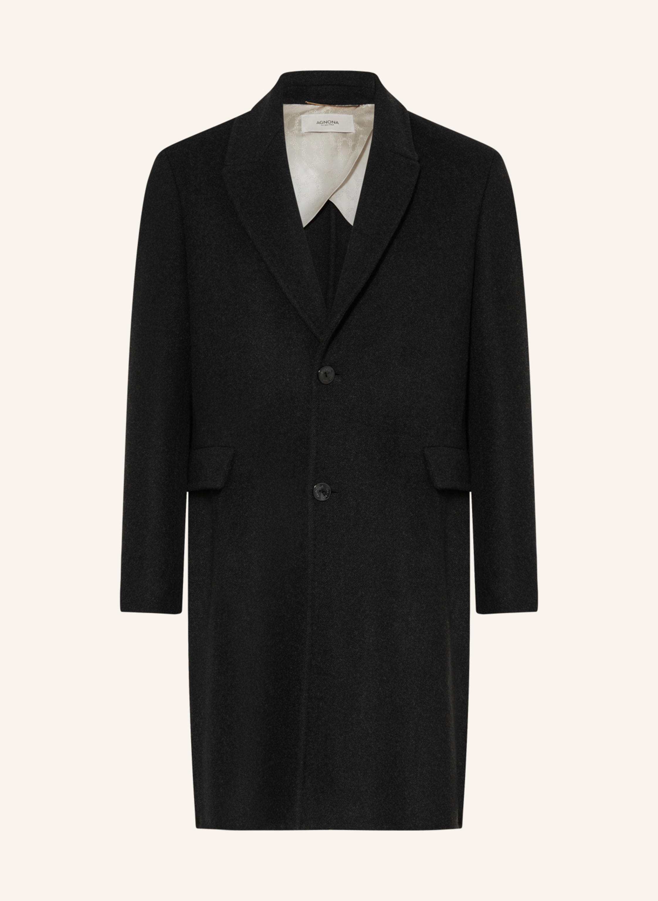 AGNONA Cashmere coat in dark gray