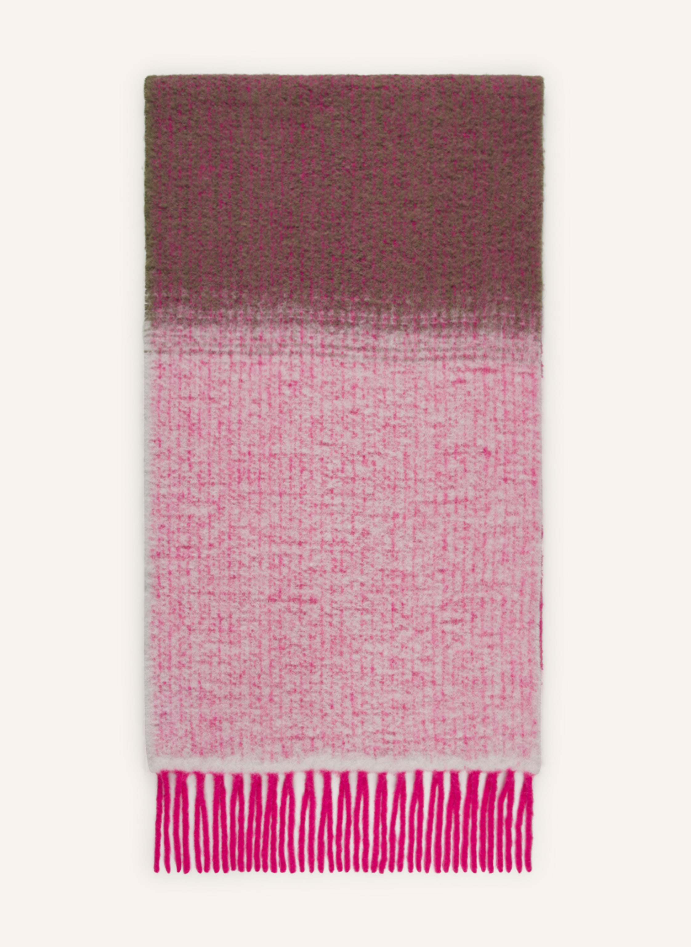 LUISA CERANO Alpaka-Schal in pink/ taupe