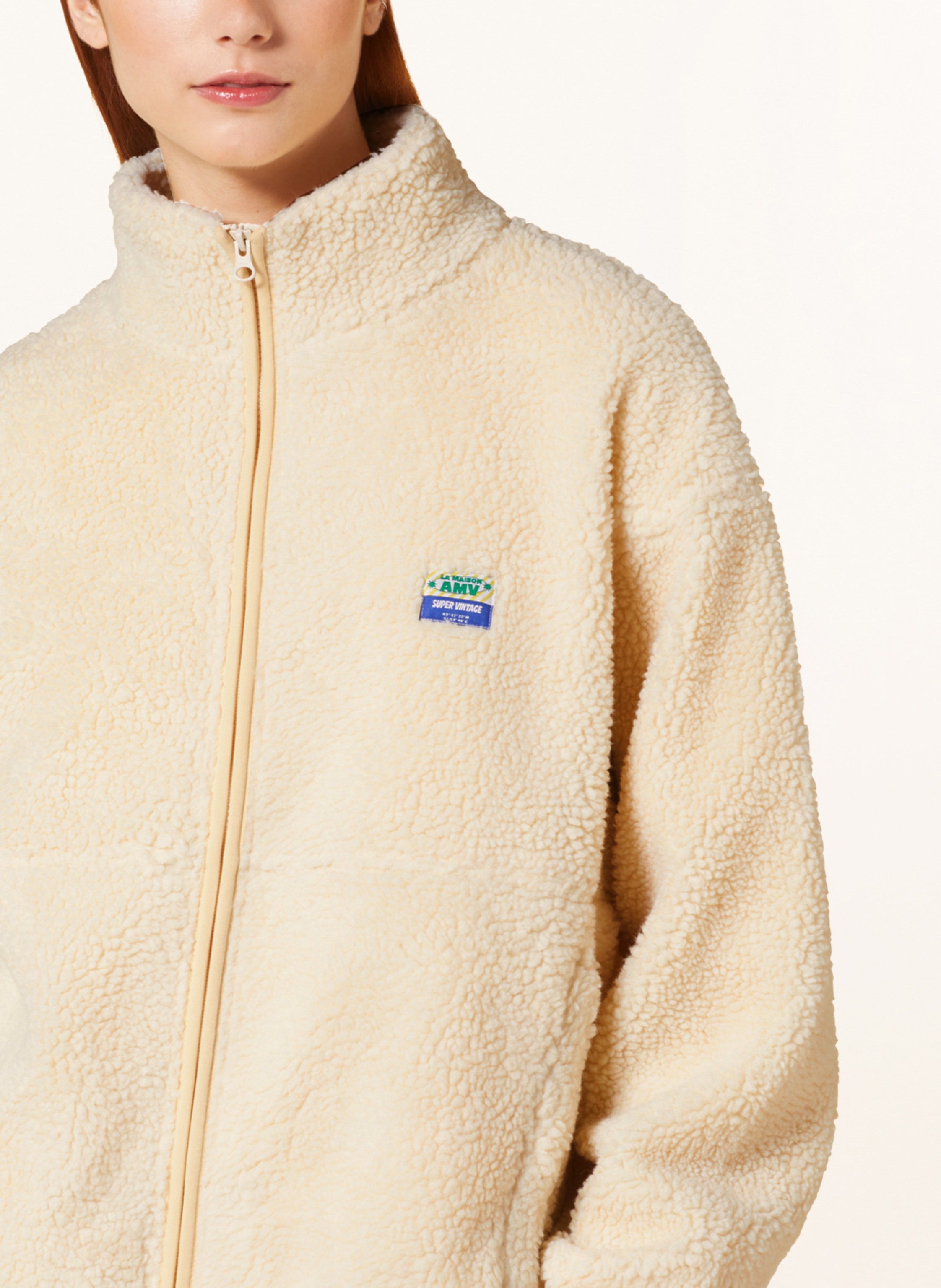 Thumbnail - American Vintage Teddyfell-Jacke Hoktown weiss