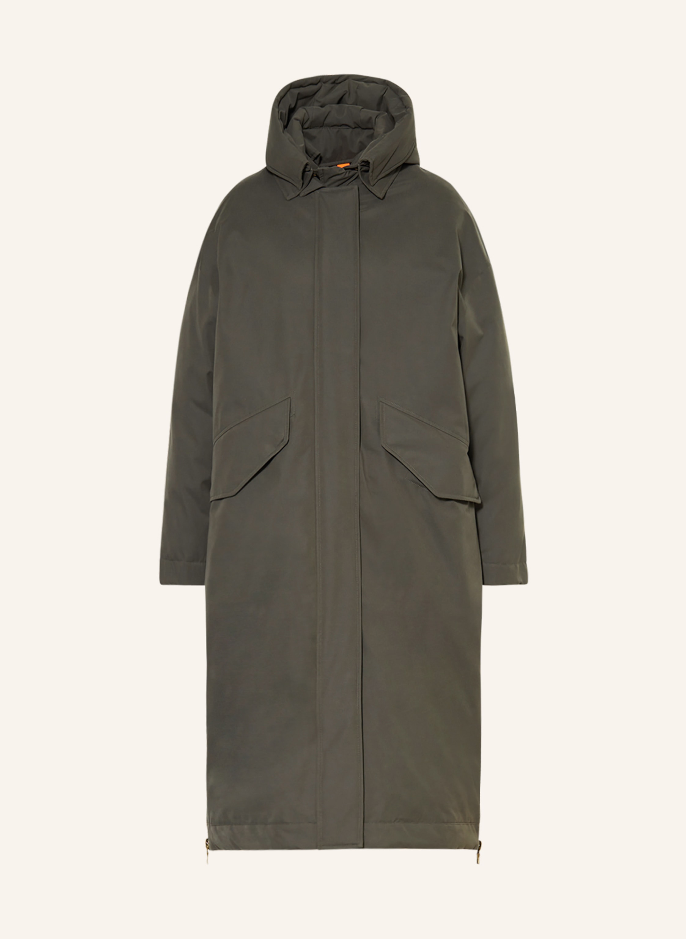 BLONDE No.8 Oversized parka WESLEY with detachable hood in dark green