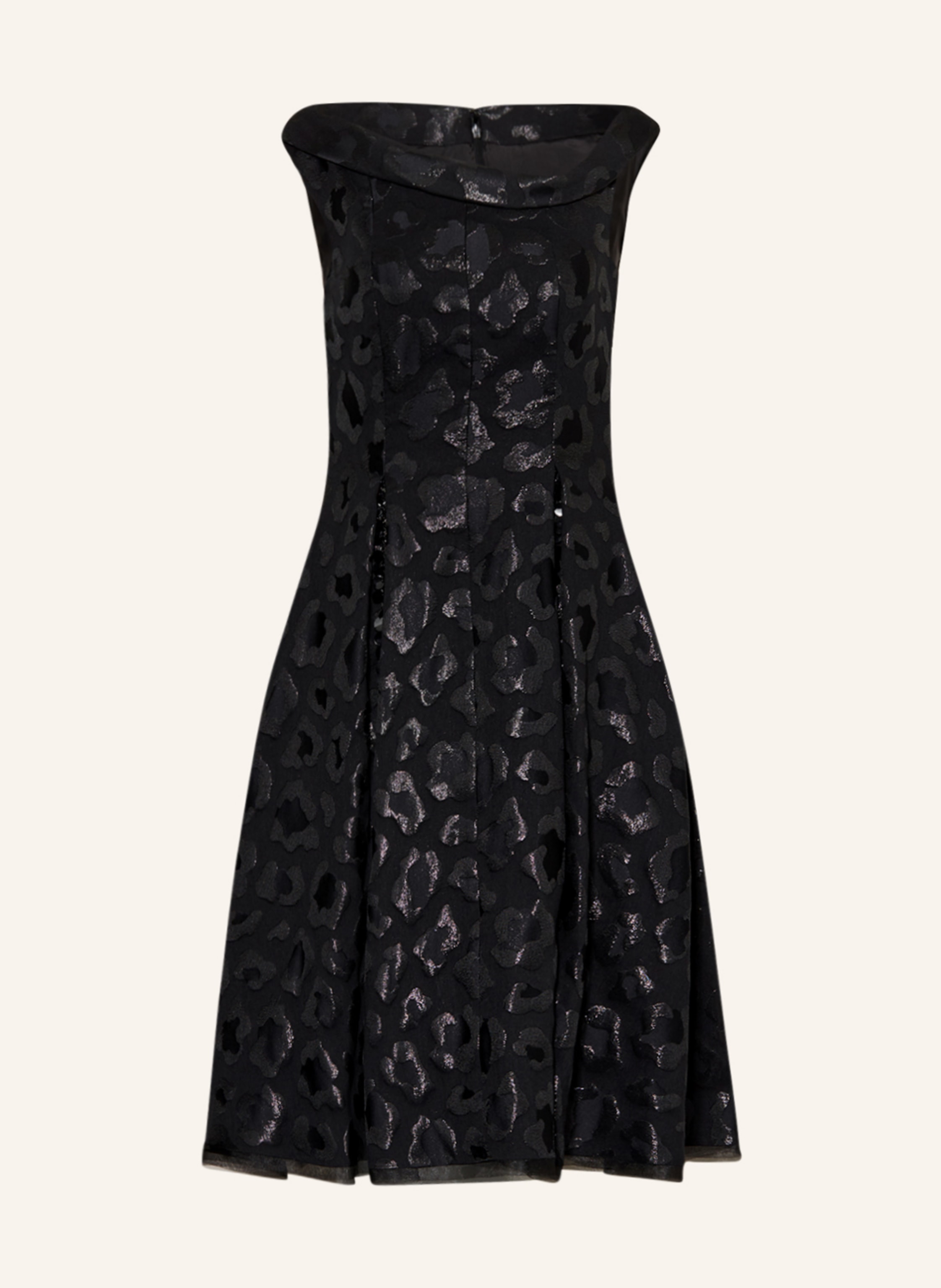 TALBOT RUNHOF Jacquard-Kleid mit Glitzergarn und Pailletten in schwarz