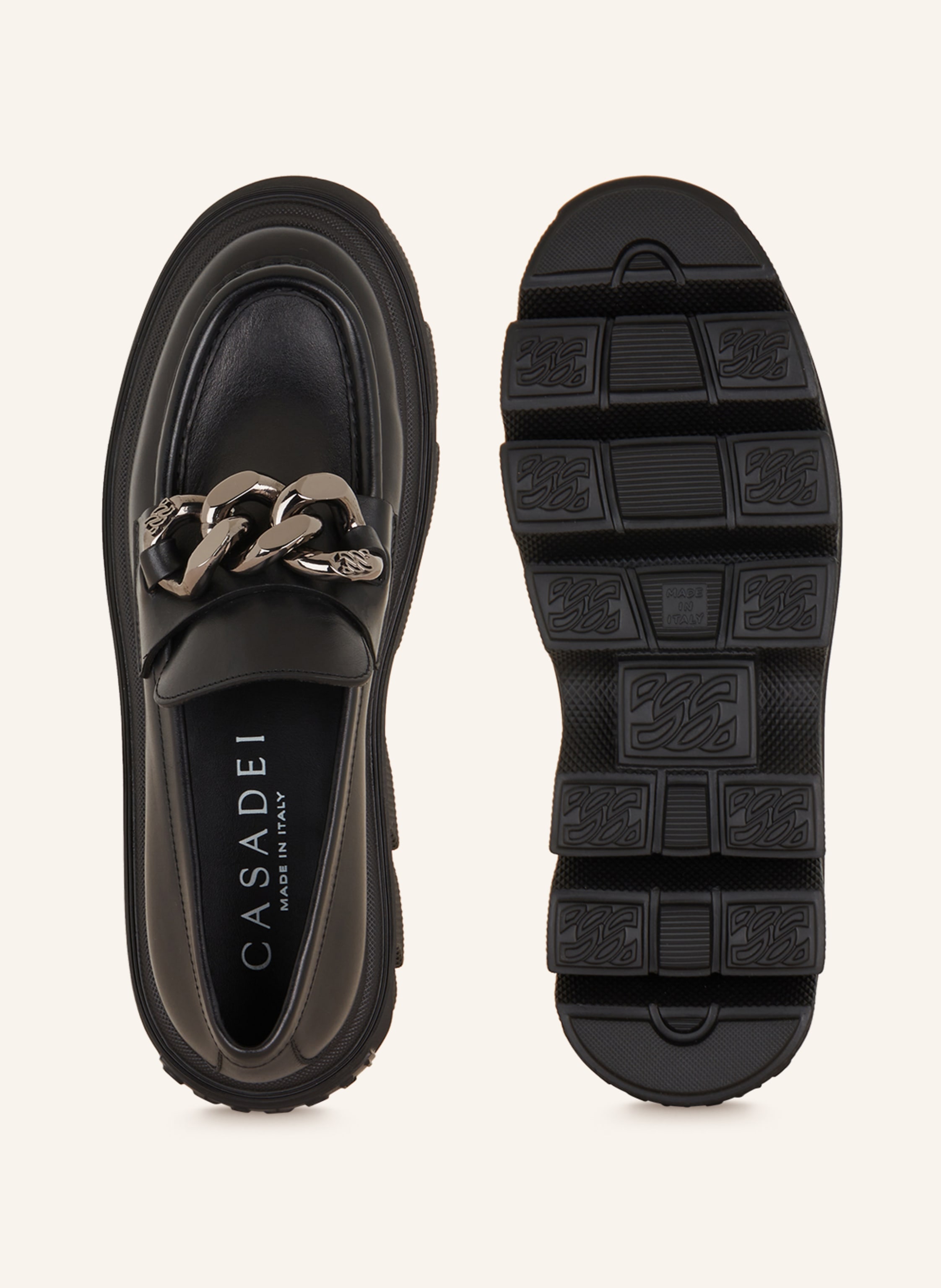 Thumbnail - Casadei Plateau-Loafer Generation C schwarz