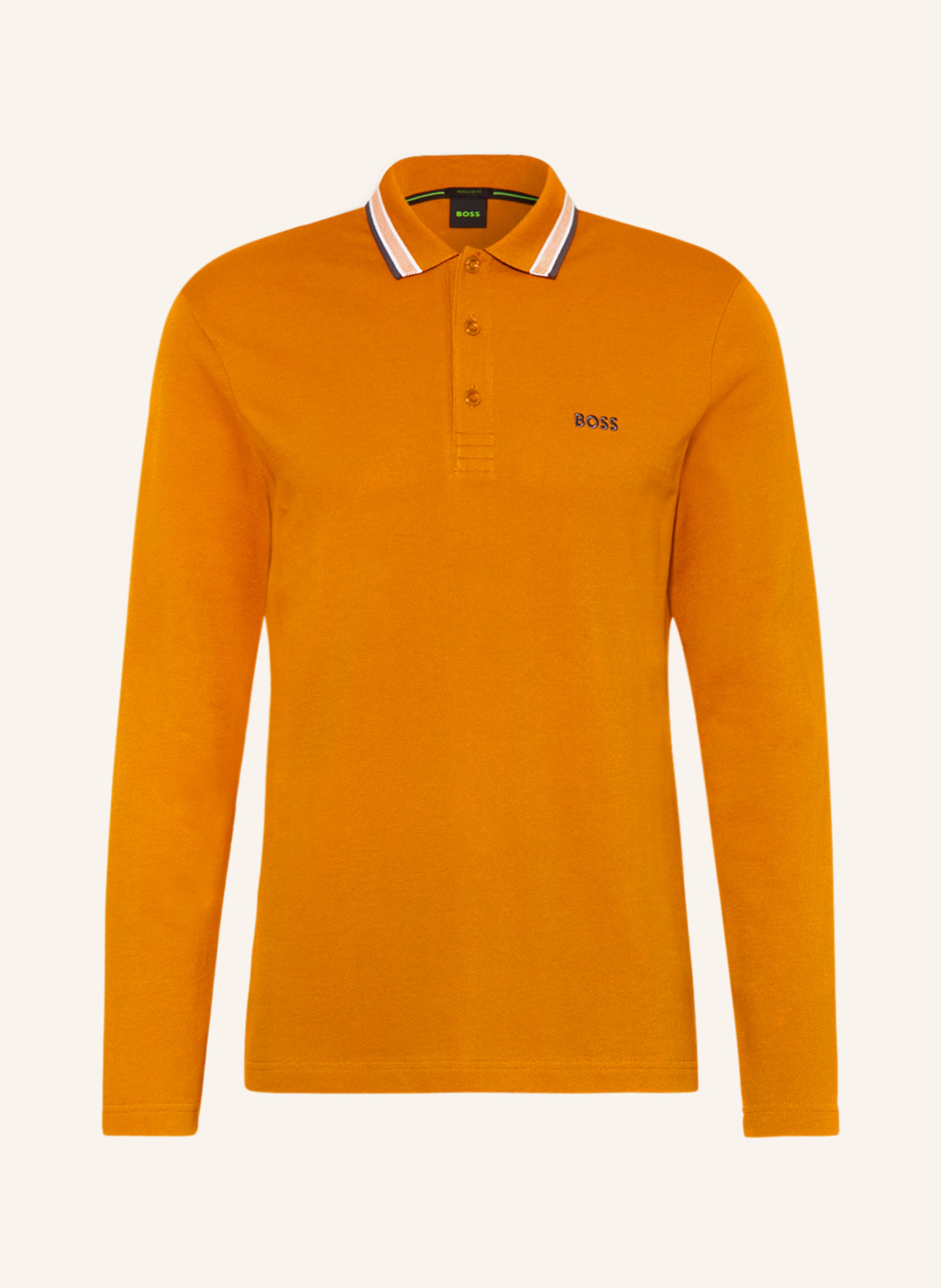 Overgang Tap juni BOSS Piqué polo shirt PLISY Regular Fit in orange