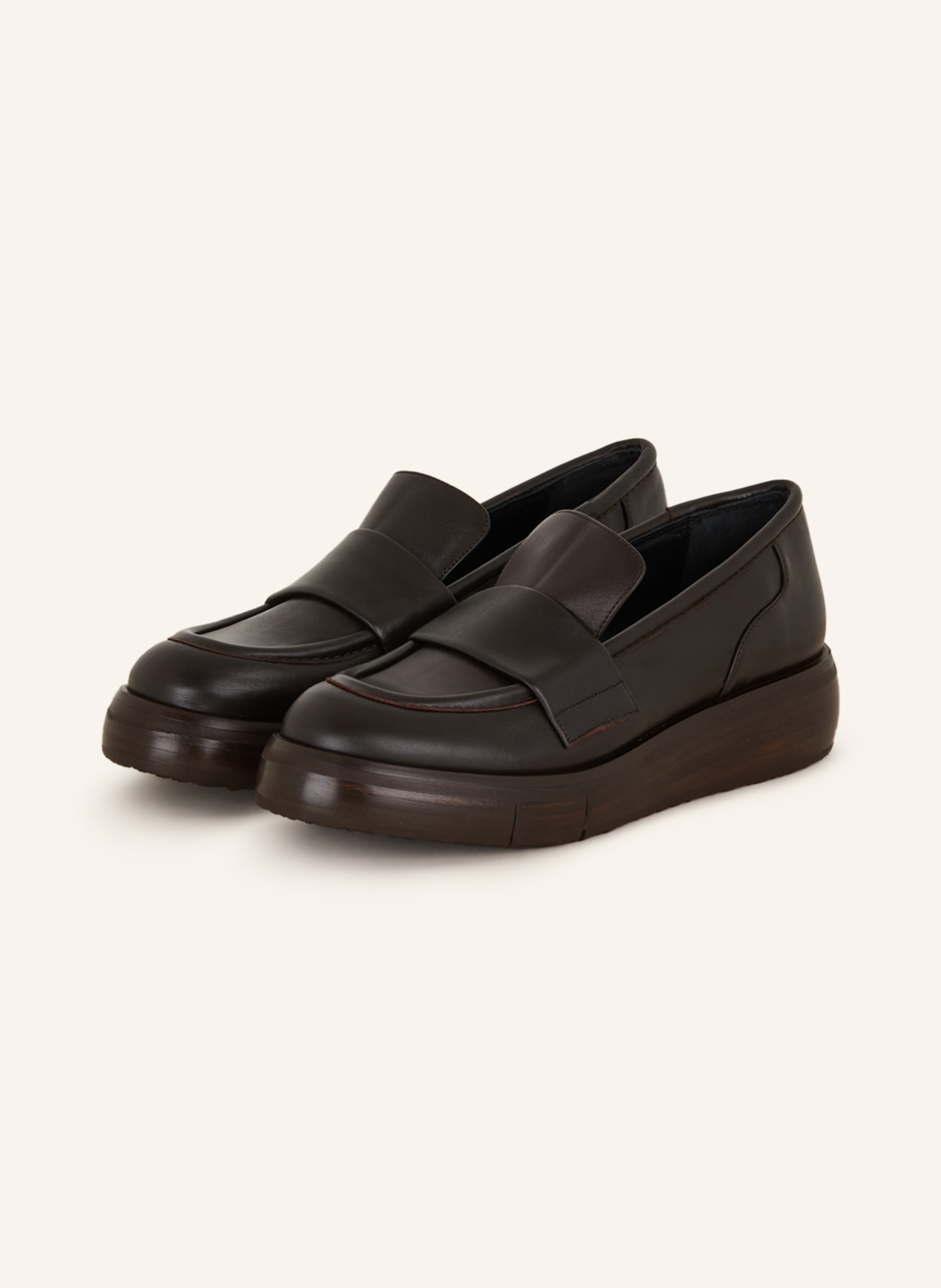 PALOMA BARCELÓ Platform loafers EMM in dark brown