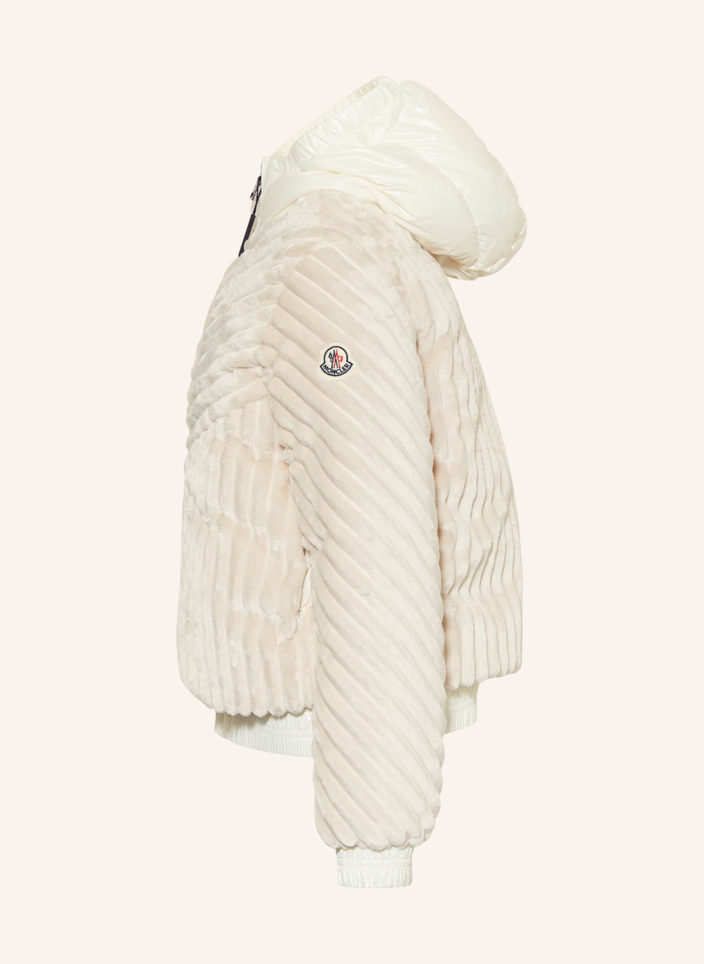 Thumbnail - Moncler Enfant Daunenjacke Pedrix Im Materialmix beige