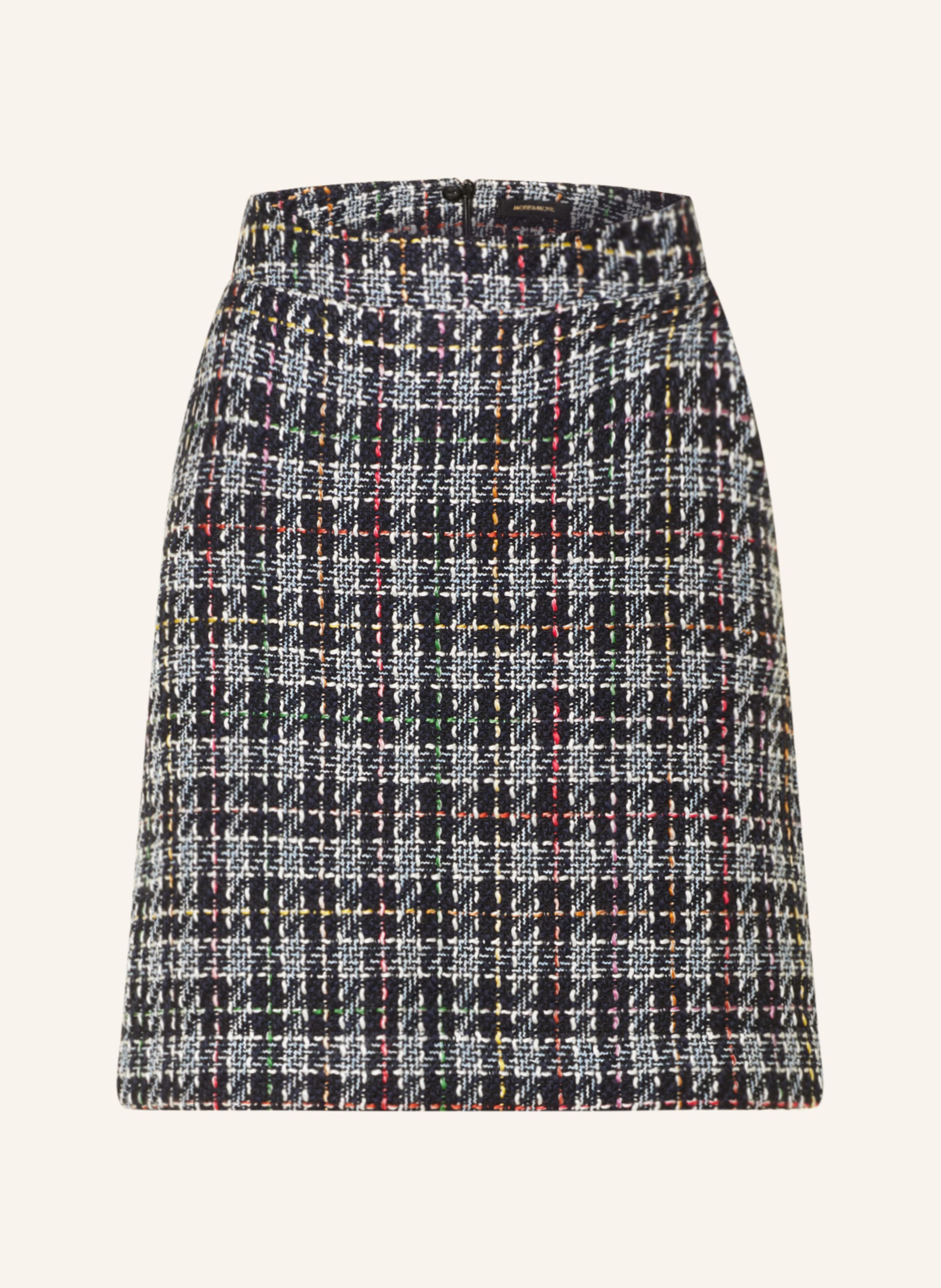 MORE MORE Tweed skirt in black white green
