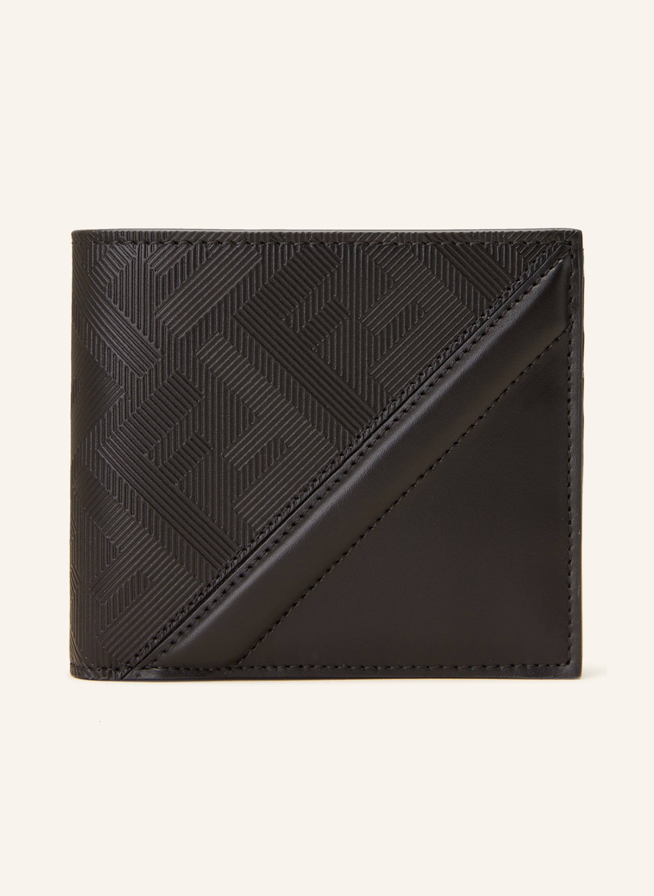 Fendi Ff Leather Bifold Wallet in Black for Men