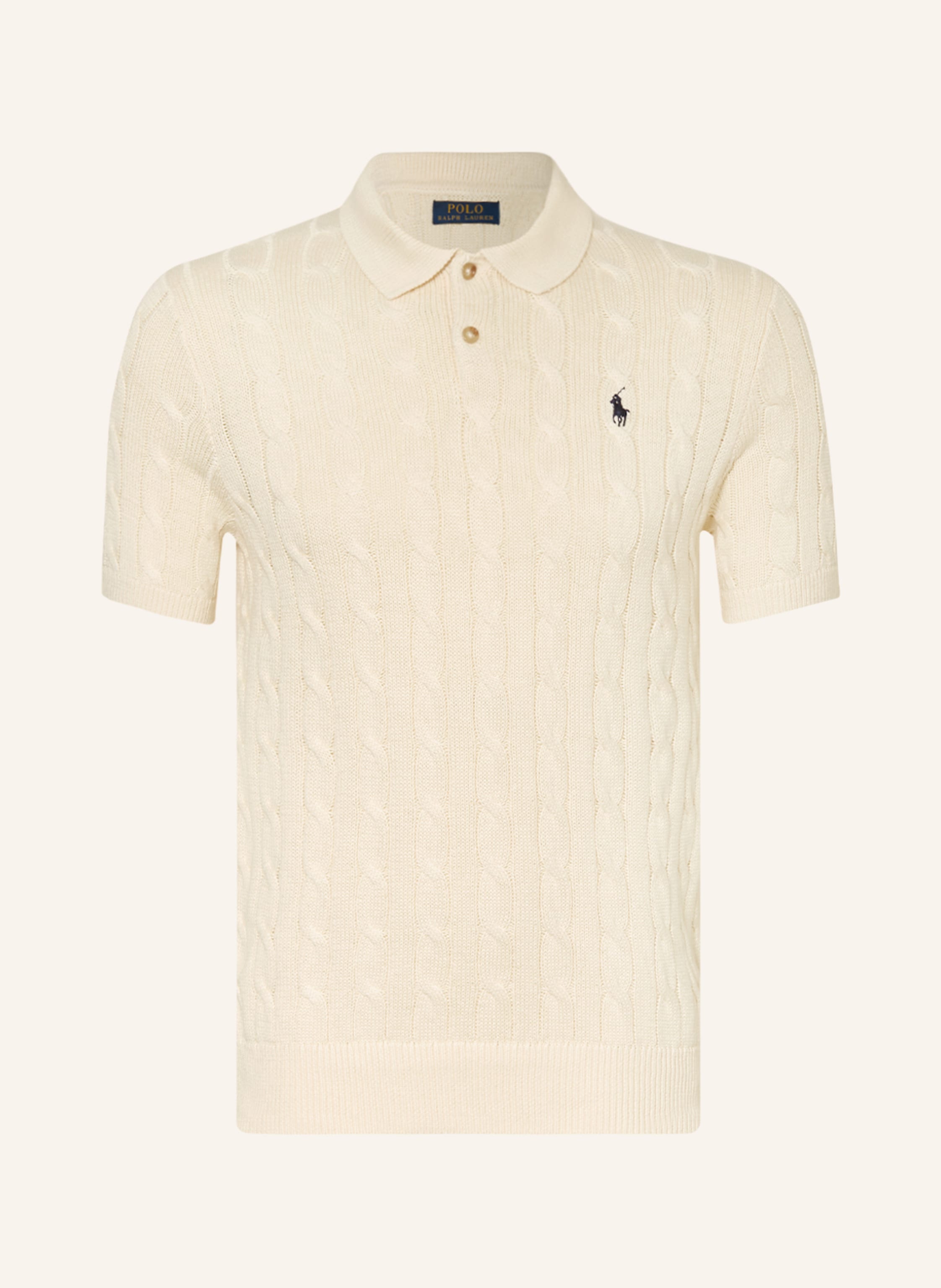 POLO RALPH LAUREN StrickPoloshirt in creme