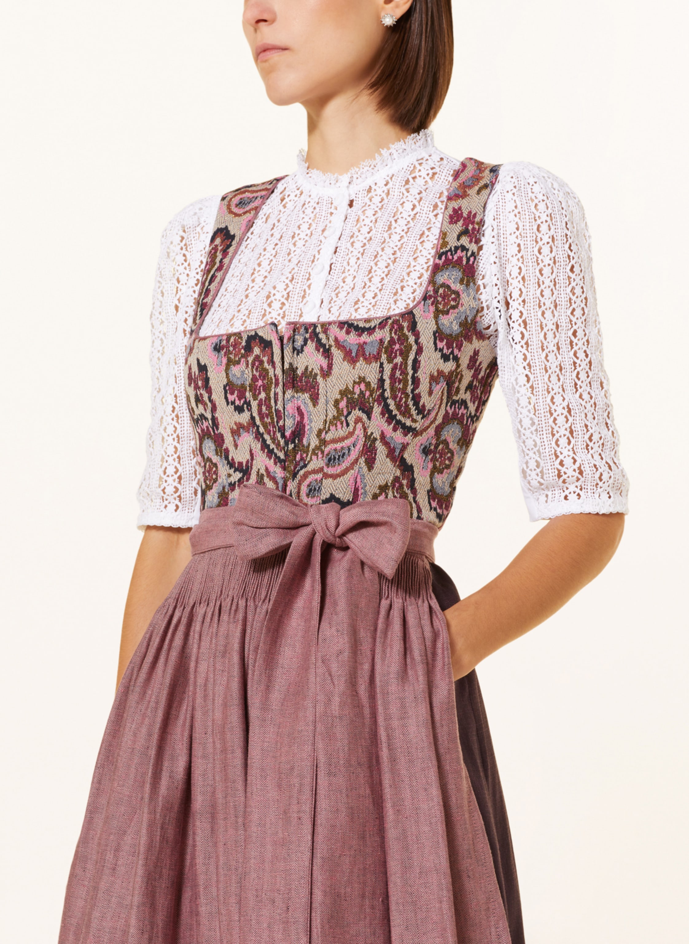 Thumbnail - Gottseidank Dirndl Antonia Mt Glitzergarn rosa