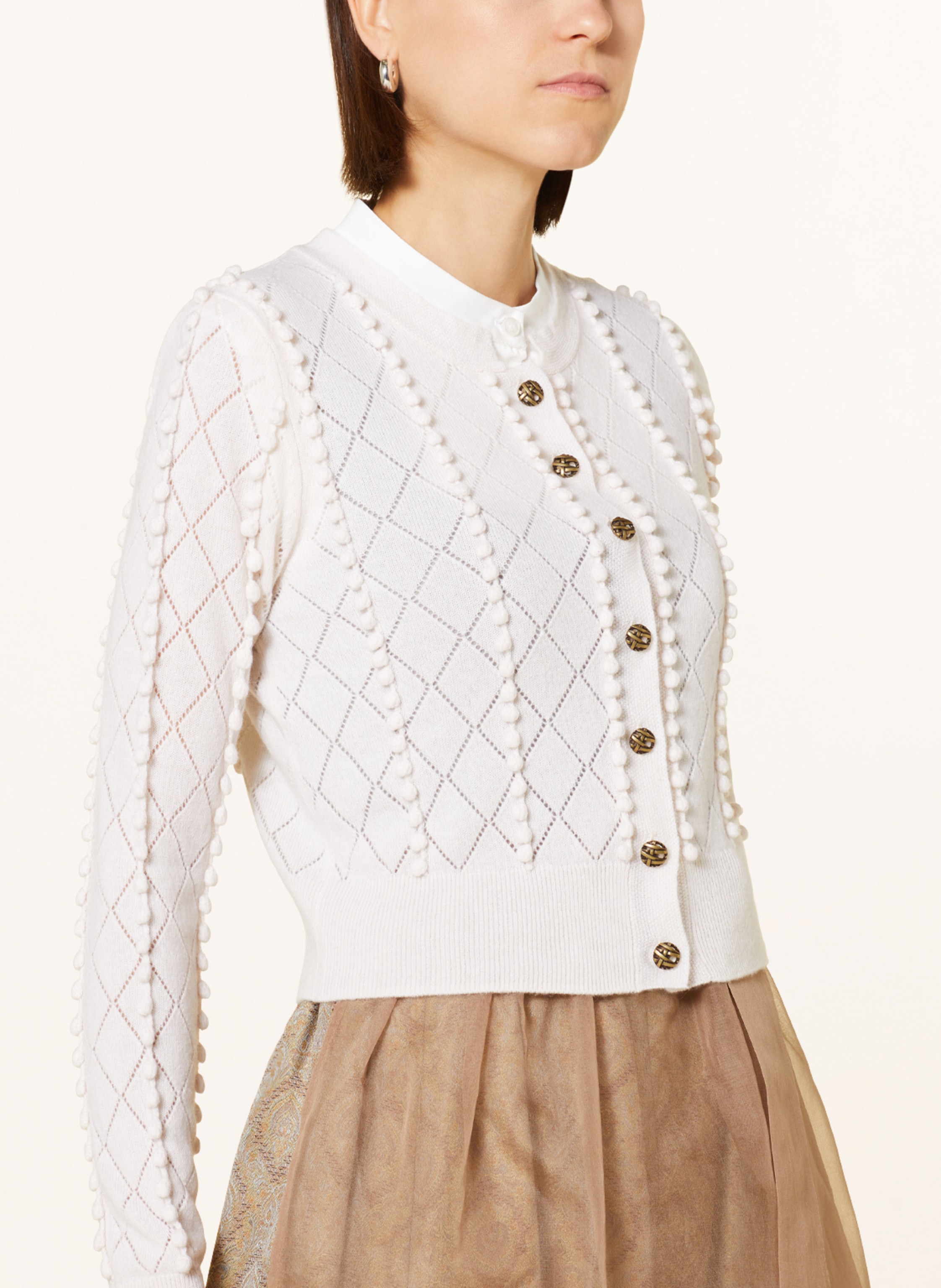 Thumbnail - Kinga Mathe Strickjanker Aus Cashmere weiss