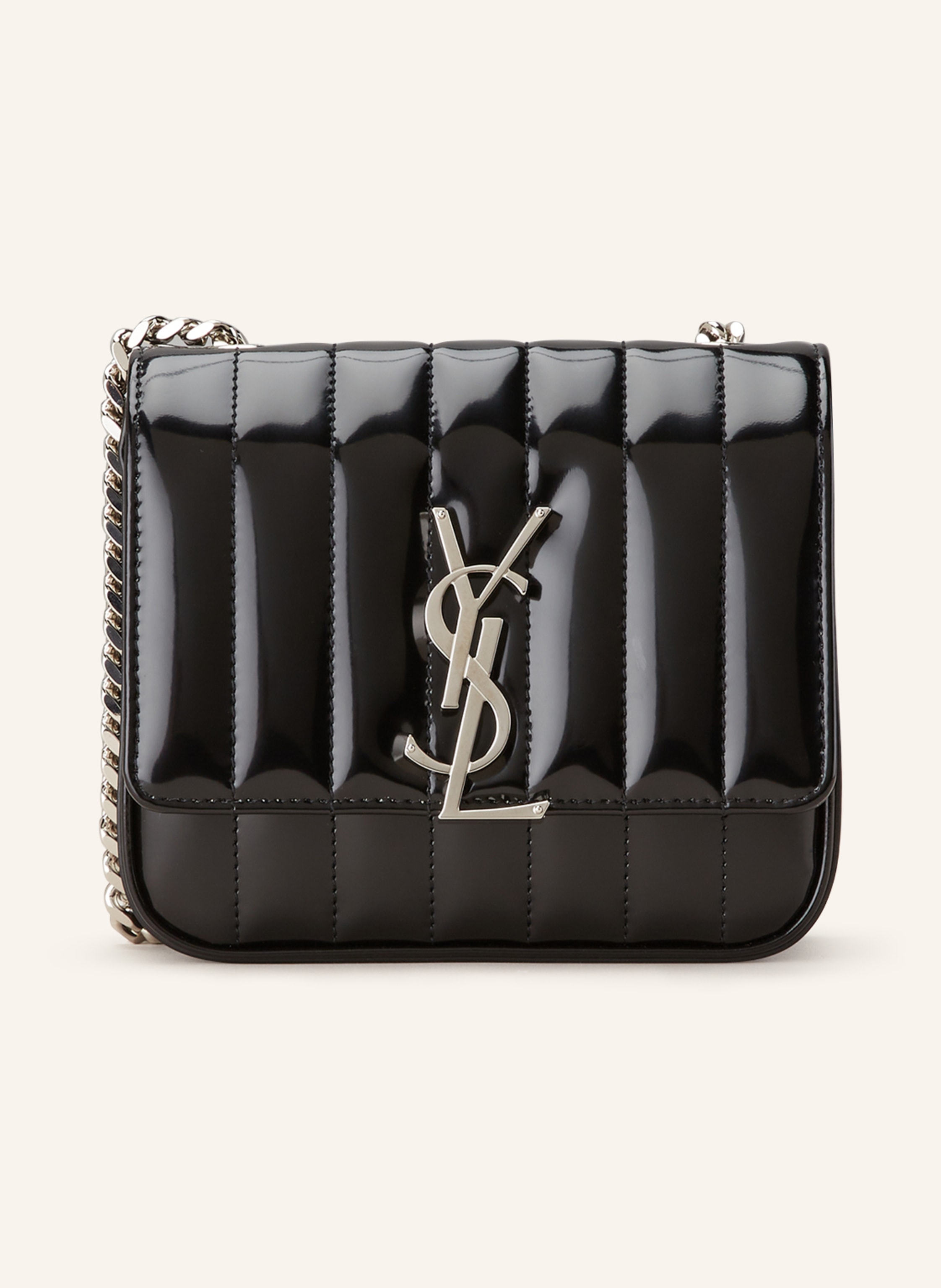 SAINT LAURENT Umhangetasche VICKY SMALL in schwarz silber