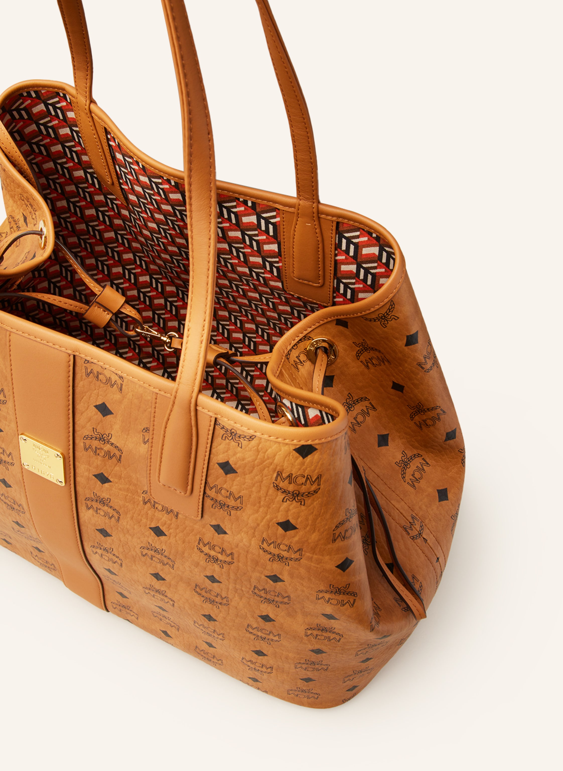 Thumbnail - Mcm Shopper Liz Vi Um Wenden Mit Pouch braun
