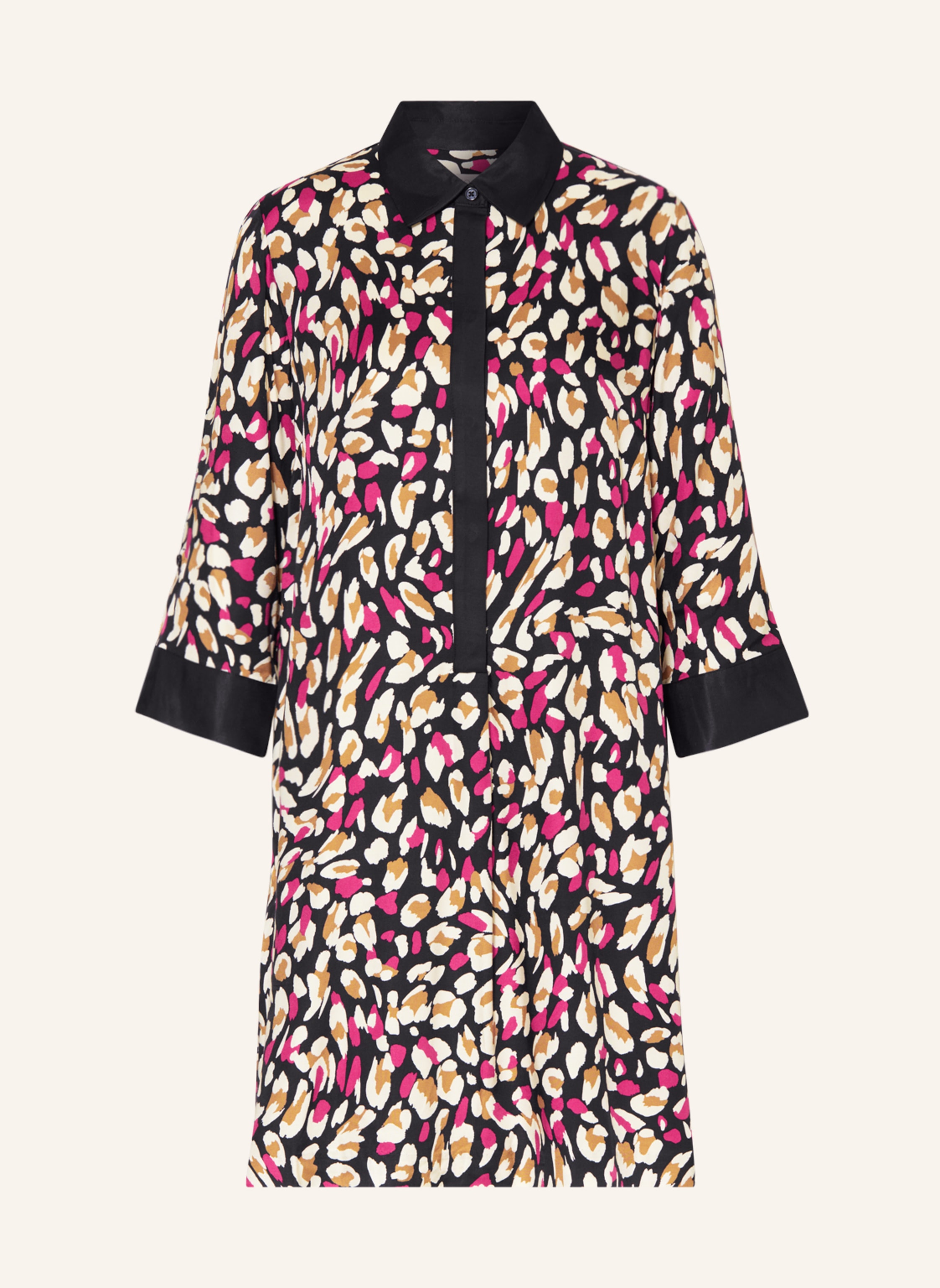 HOBBS Shirt dress MARCI in black beige fuchsia