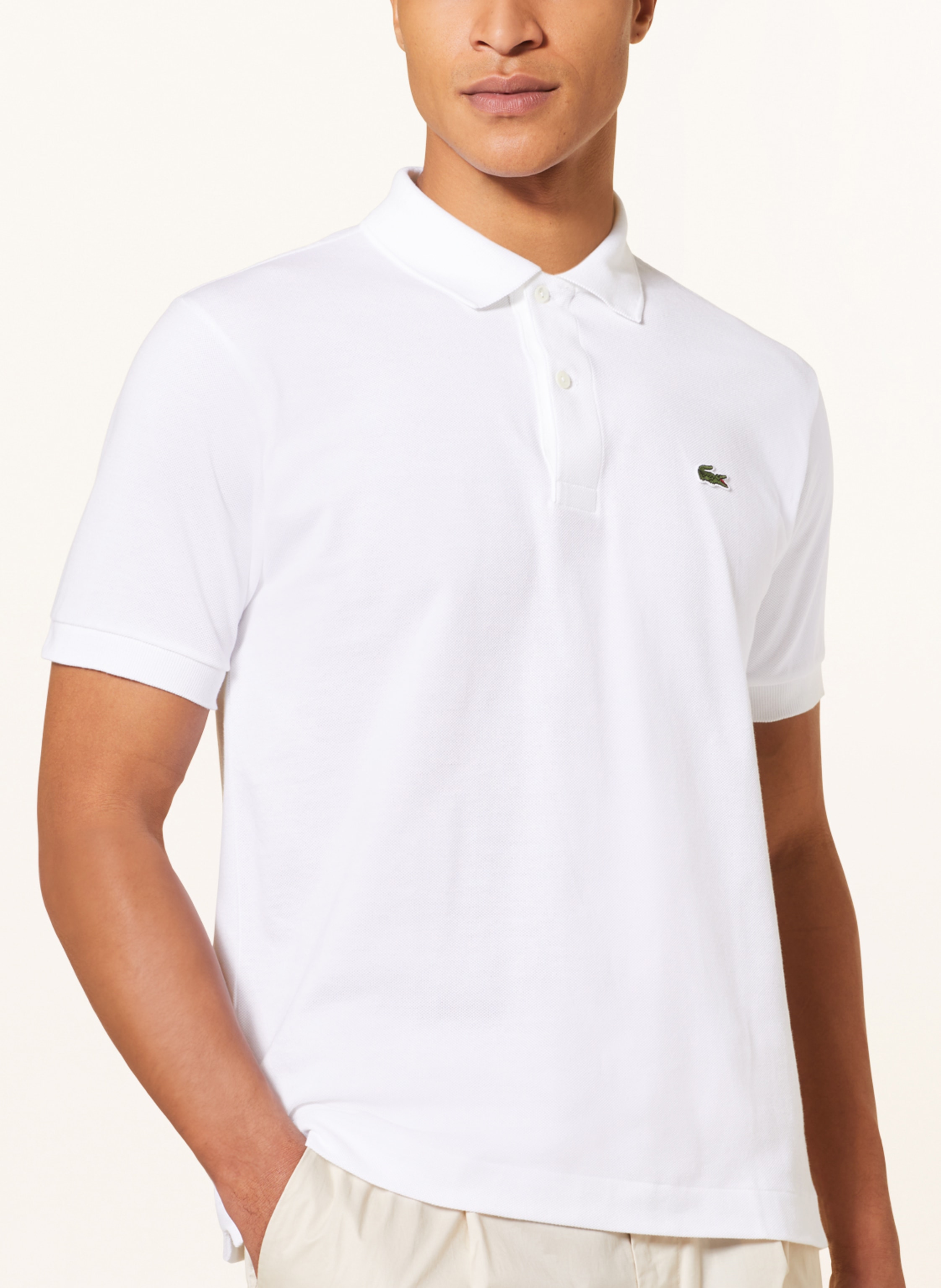 Thumbnail - Lacoste Piqué-Poloshirt Classic Fit weiss