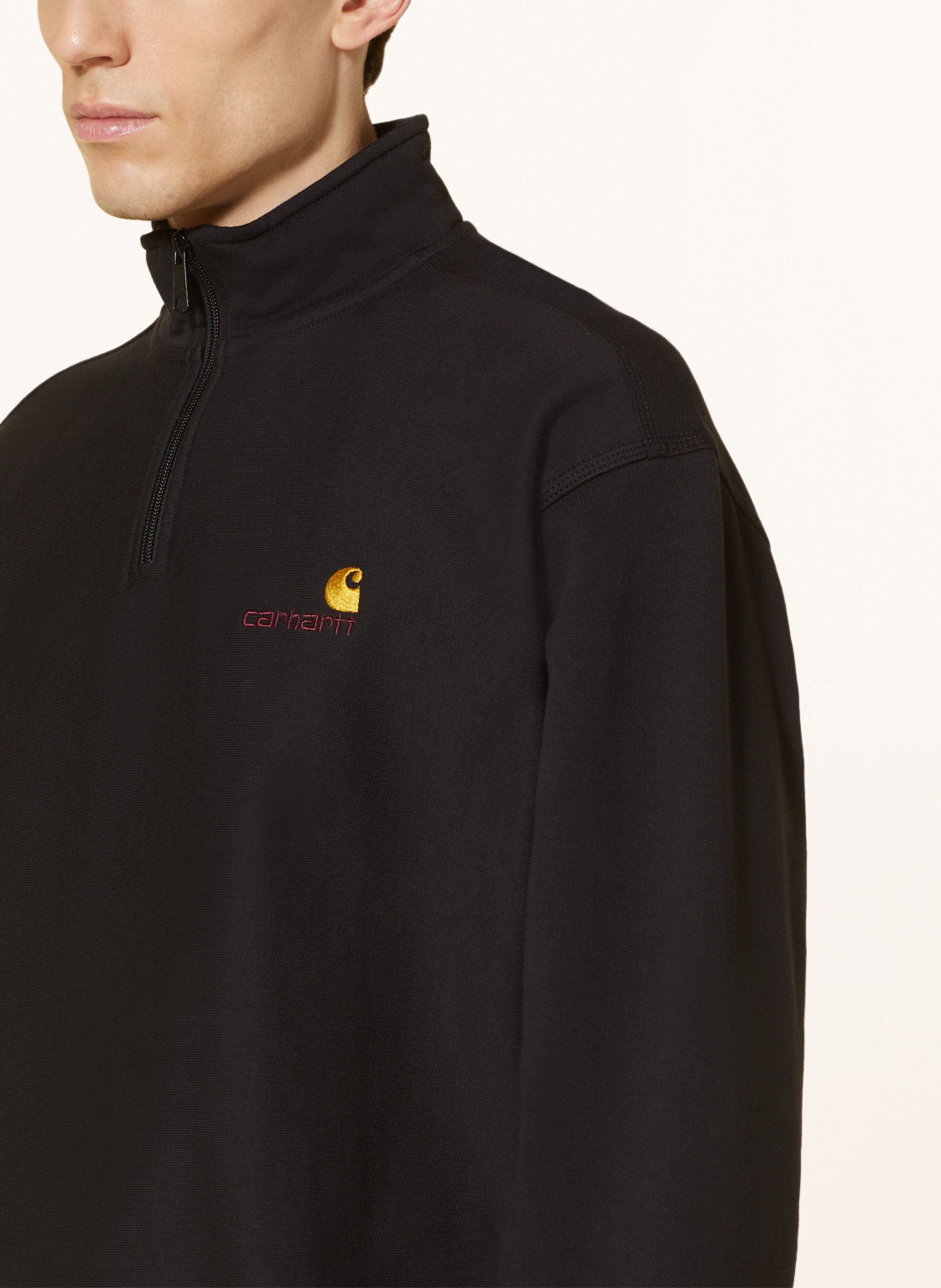 Thumbnail - Carhartt Wip Sweat-Troyer American Script schwarz